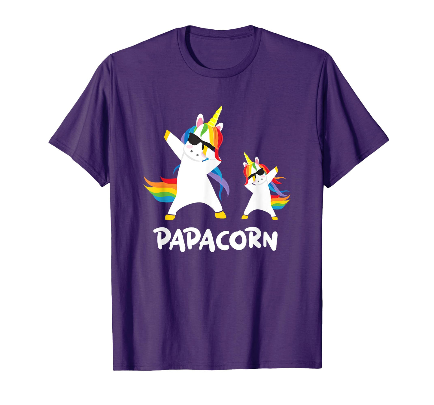 Funny Grandpa Dad Papa Unicorn Papacorn Dab Dabbing T Shirt T-Shirt