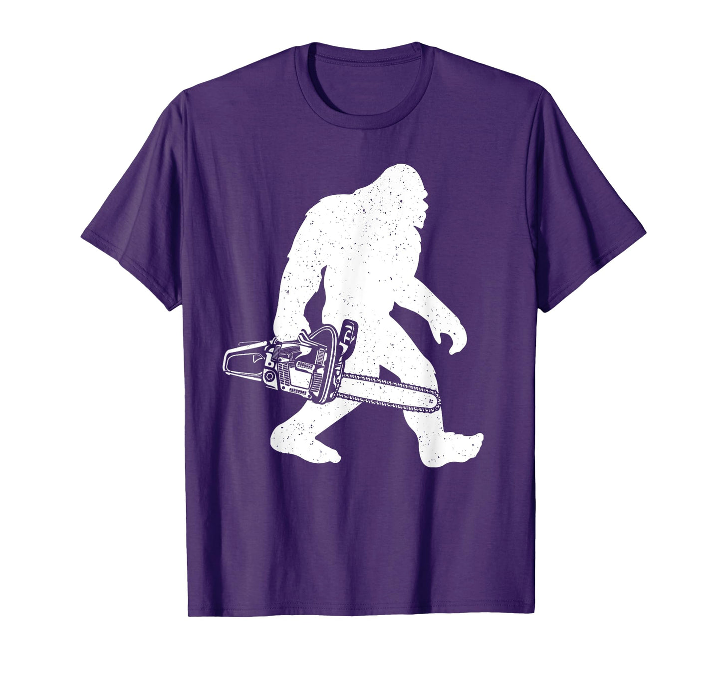 Cool Lumberjack Art For Men Women Bigfoot Sasquatch Chainsaw T-Shirt