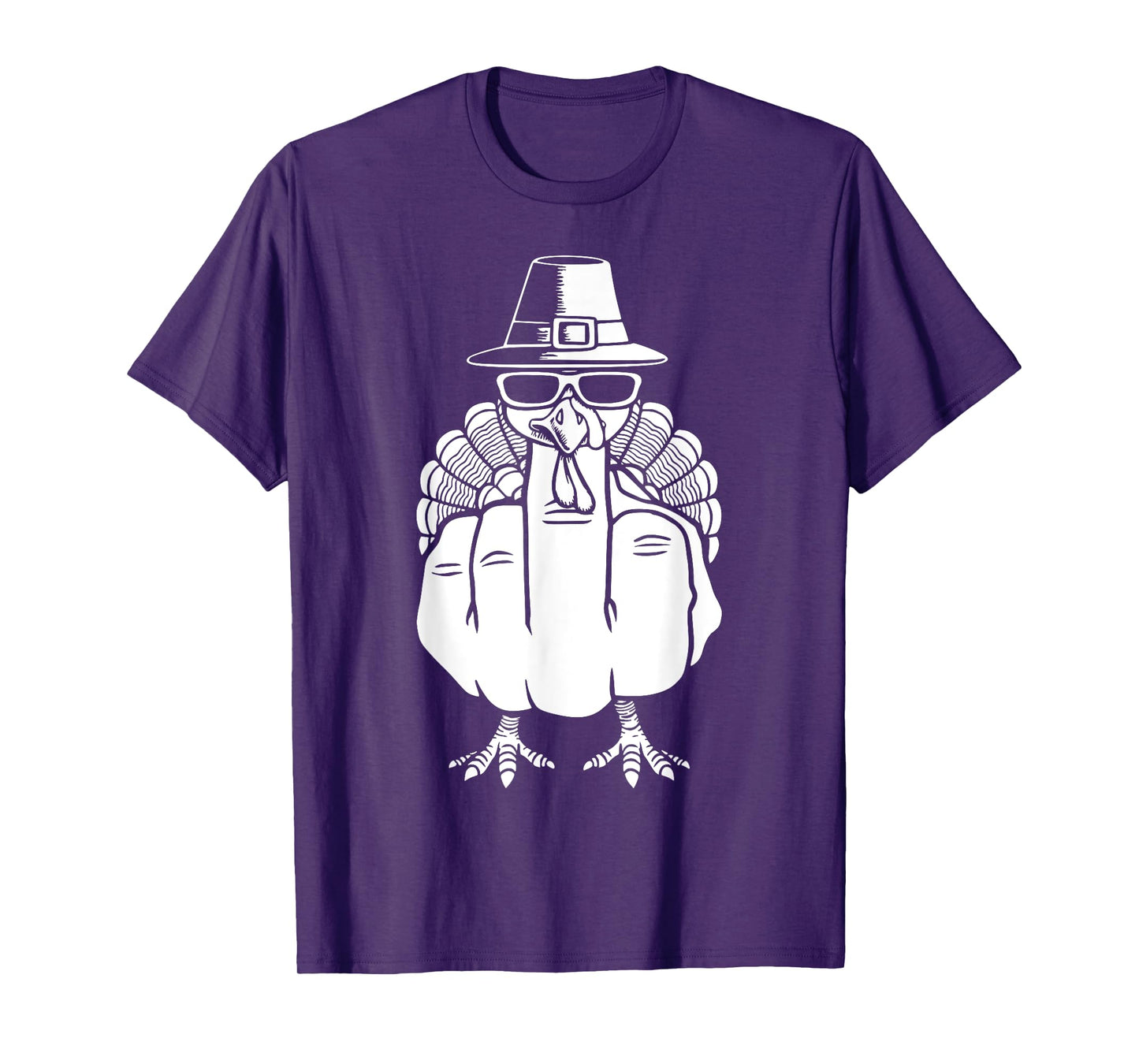 Turkey Middle Finger Adult Anti Social Thanksgiving Hand T-Shirt