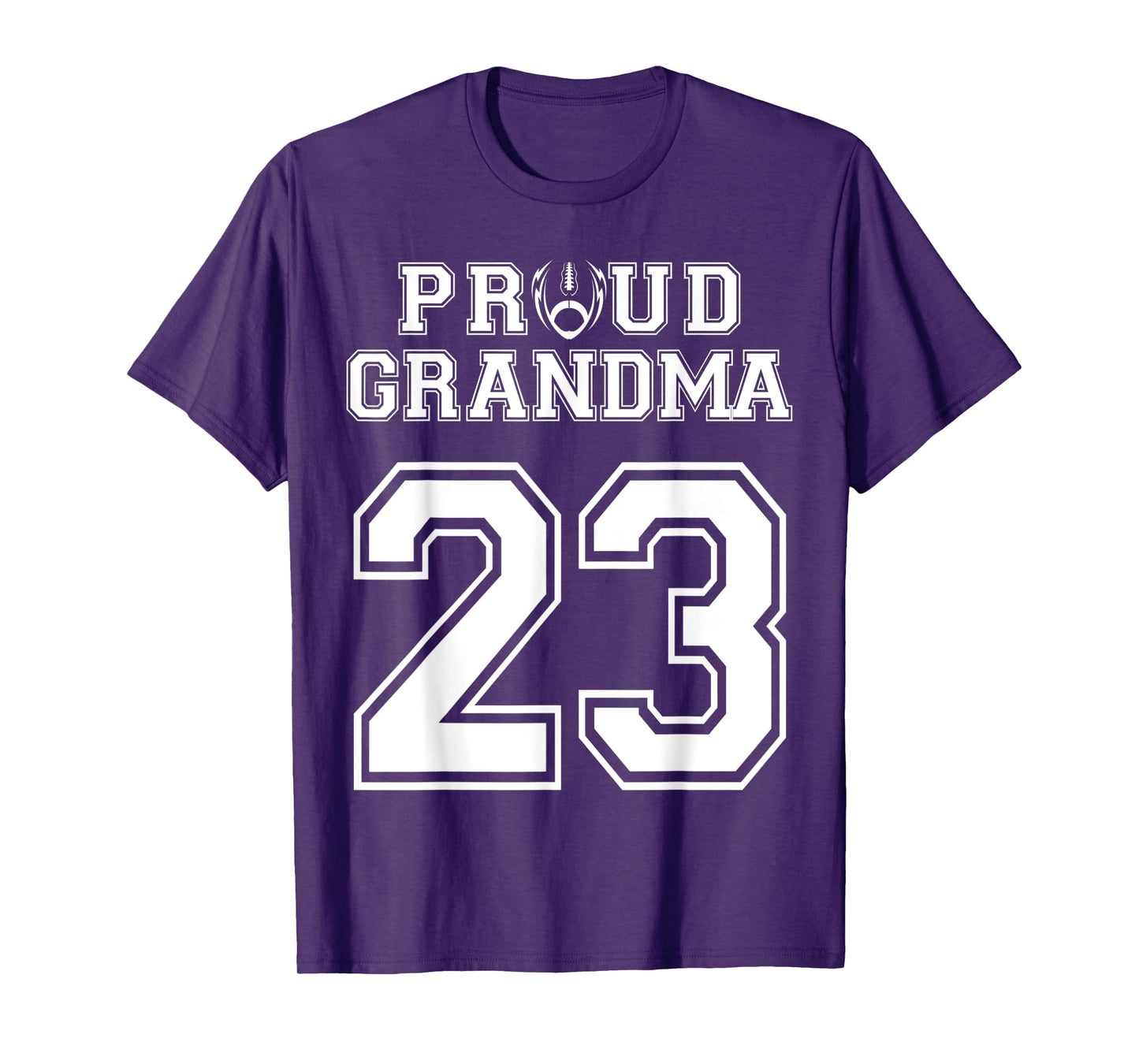 Custom Proud Football Grandma Number 23 Personalized Women T-Shirt