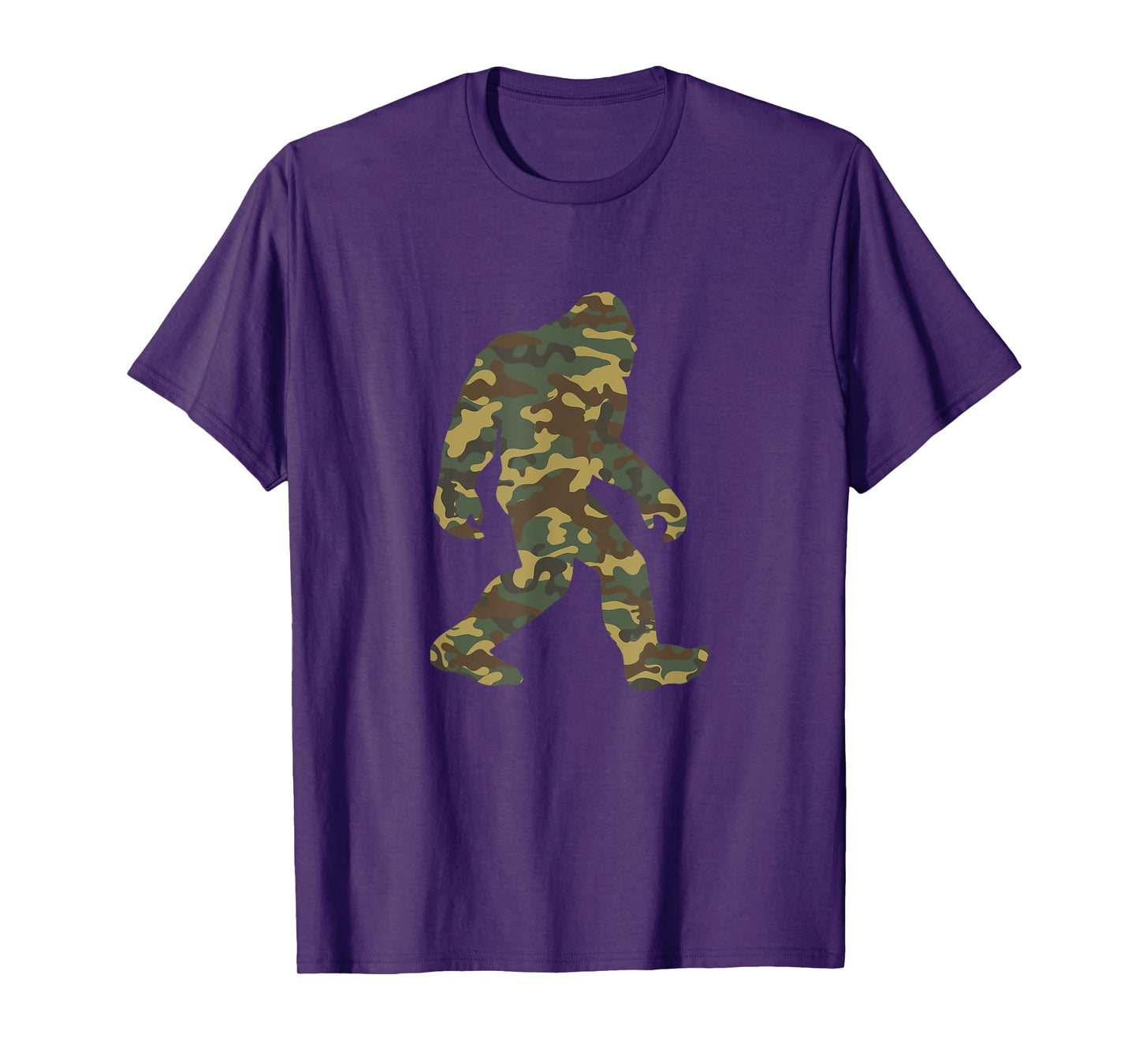 Camouflage Bigfoot Sasquatch Camo Army Pattern Big Foot Tee T-Shirt
