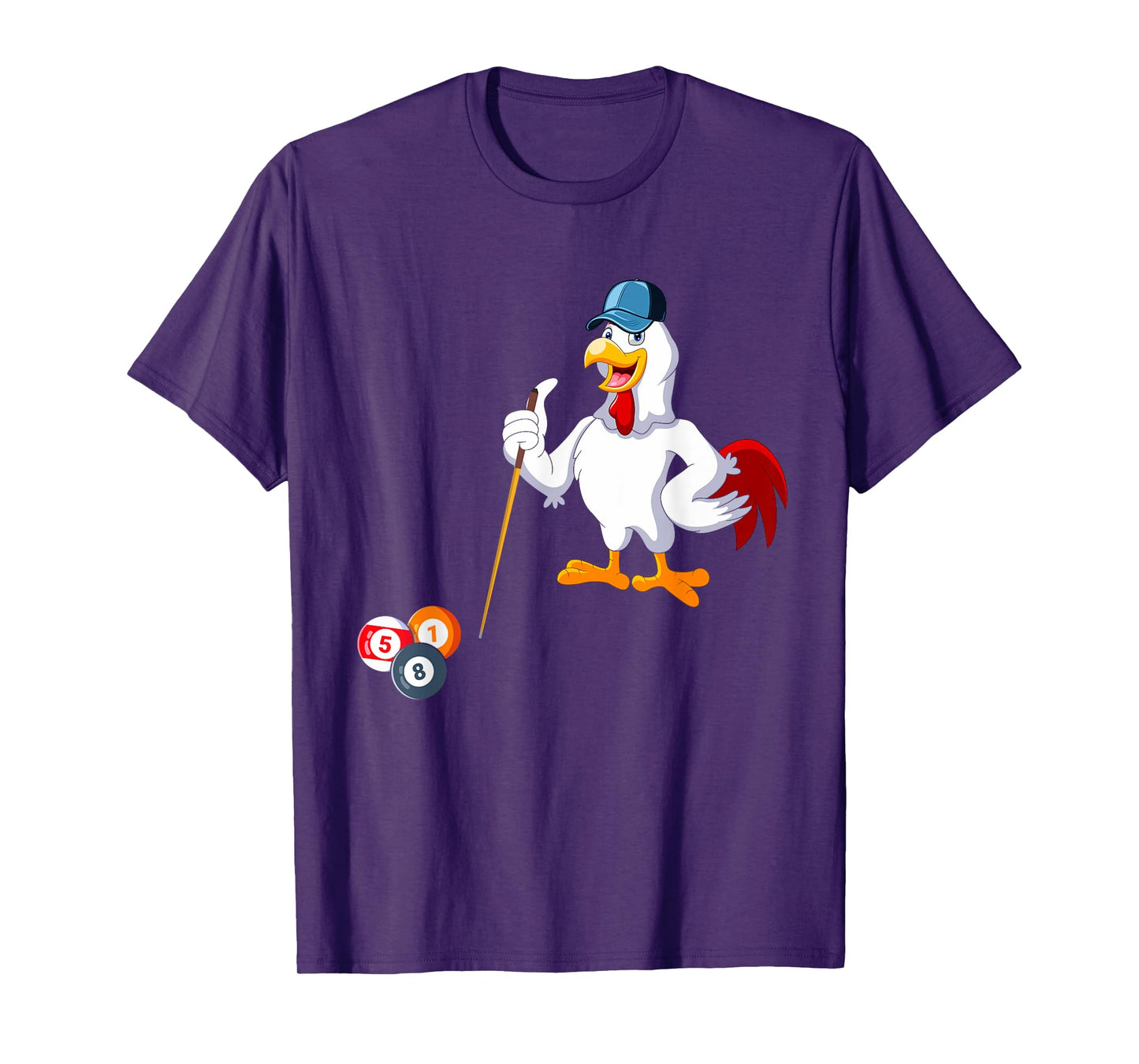 Chicken Playing Billiards Costume Billiards Player Family T-Shirt