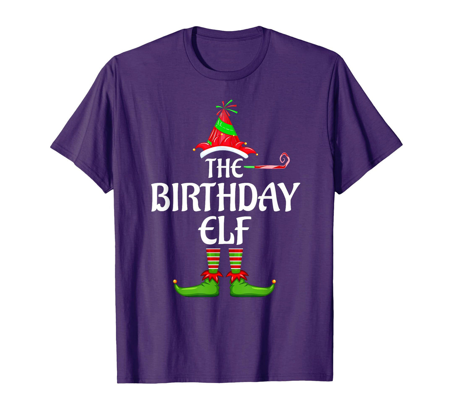 Birthday Elf Matching Family Group Christmas Party T-Shirt