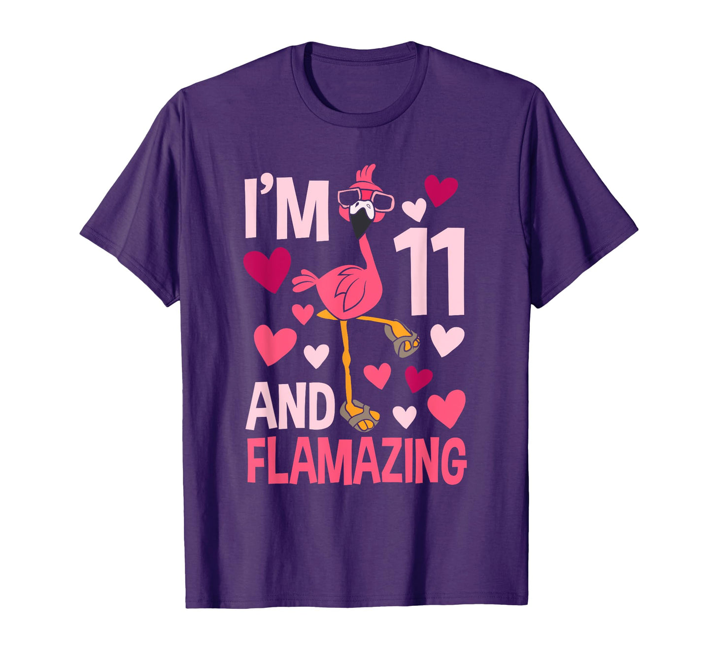 I'm 11 and Flamazing Flamingo Birthday For Boys 11 Years Old T-Shirt