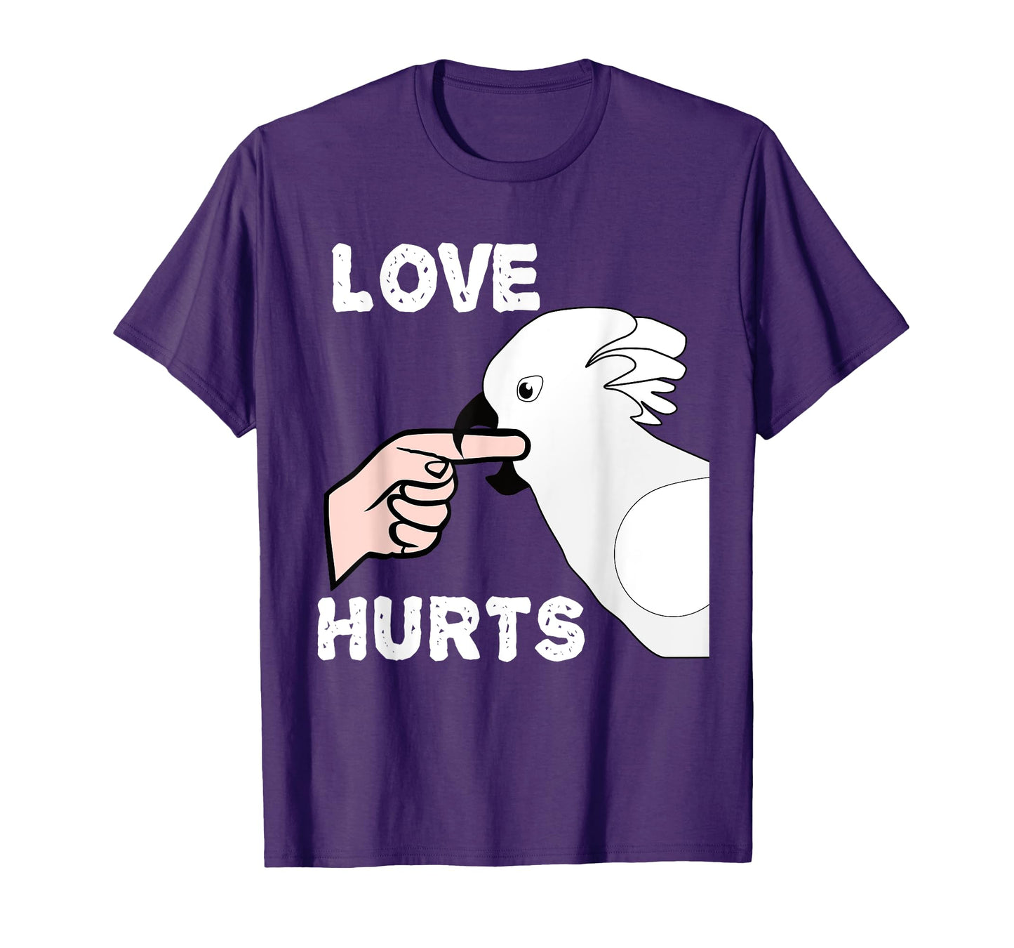 Love Hurts Umbrella Cockatoo Parrot T-Shirt