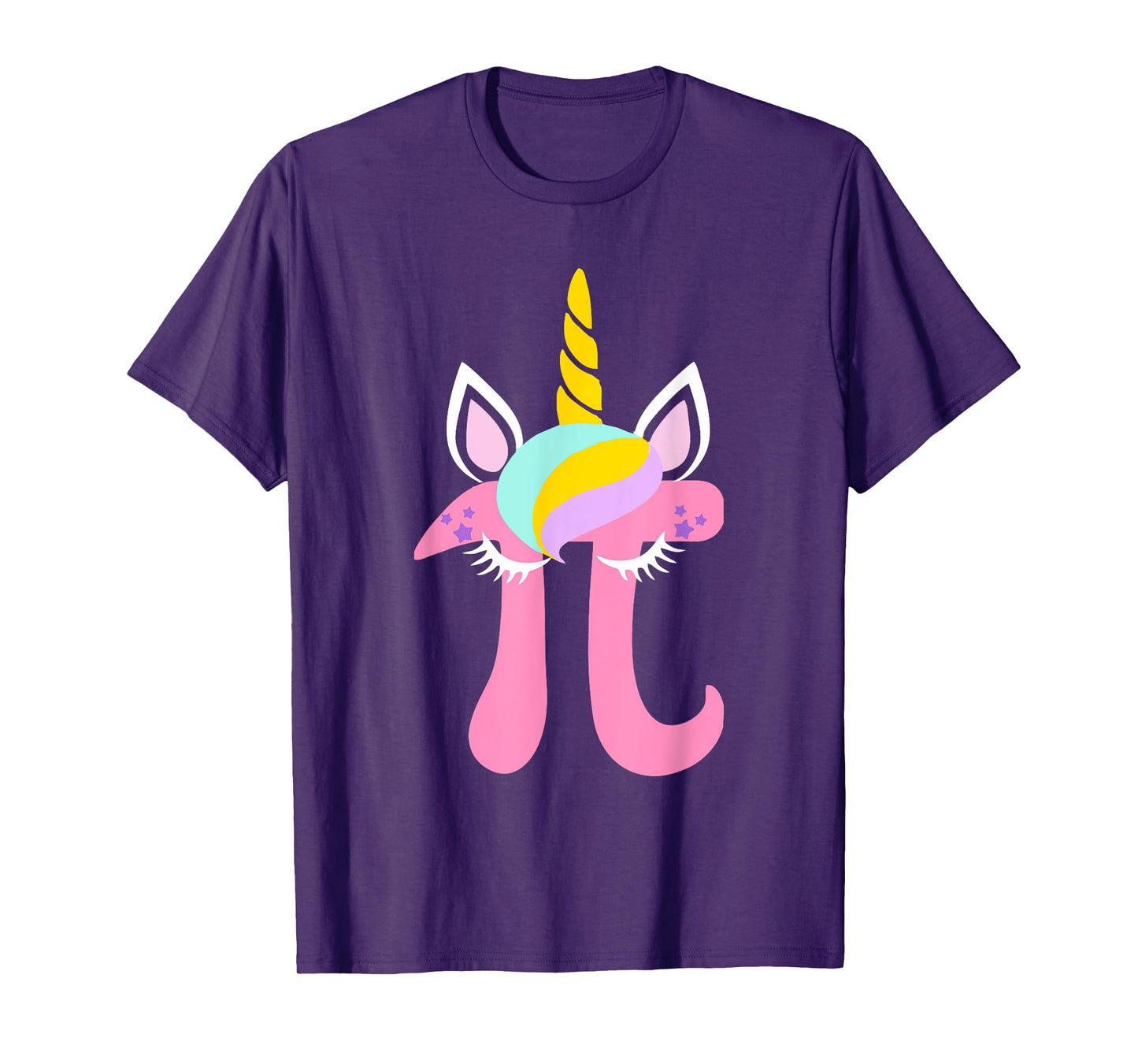 Unicorn Pi Symbol Funny Math Nerd for Men Women Kids T Shirt T-Shirt