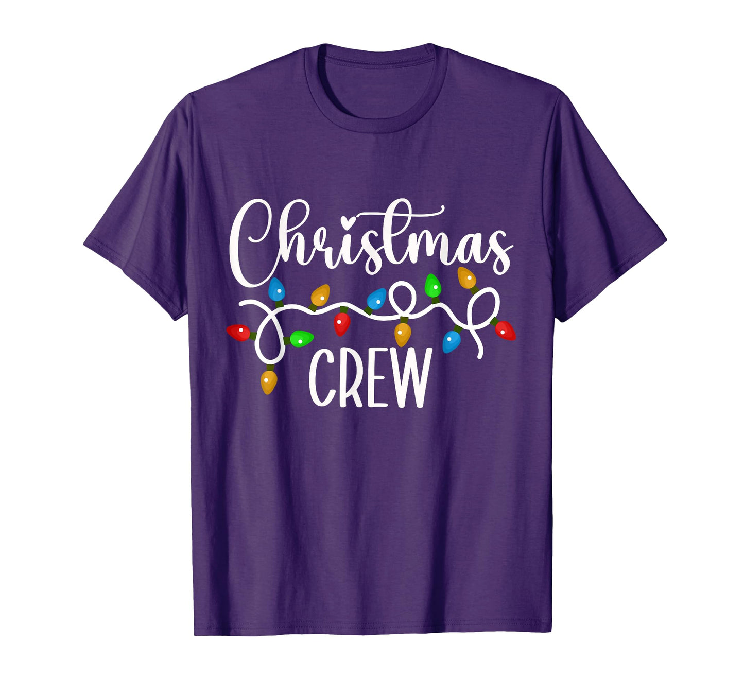 Christmas Crew Xmas Lights Family Matching Pajamas Holiday T-Shirt