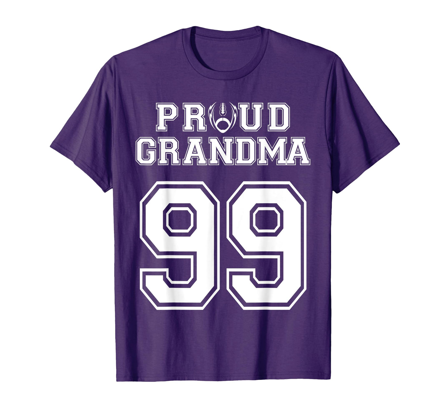 Custom Proud Football Grandma Number 99 Personalized Women T-Shirt