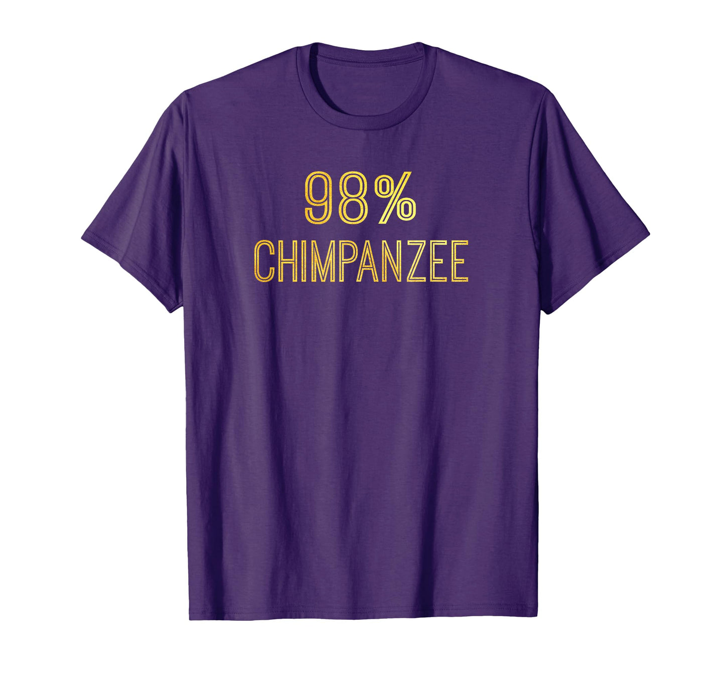 98% Chimpanzee Gold Evolution Science Gift T-Shirt T-Shirt