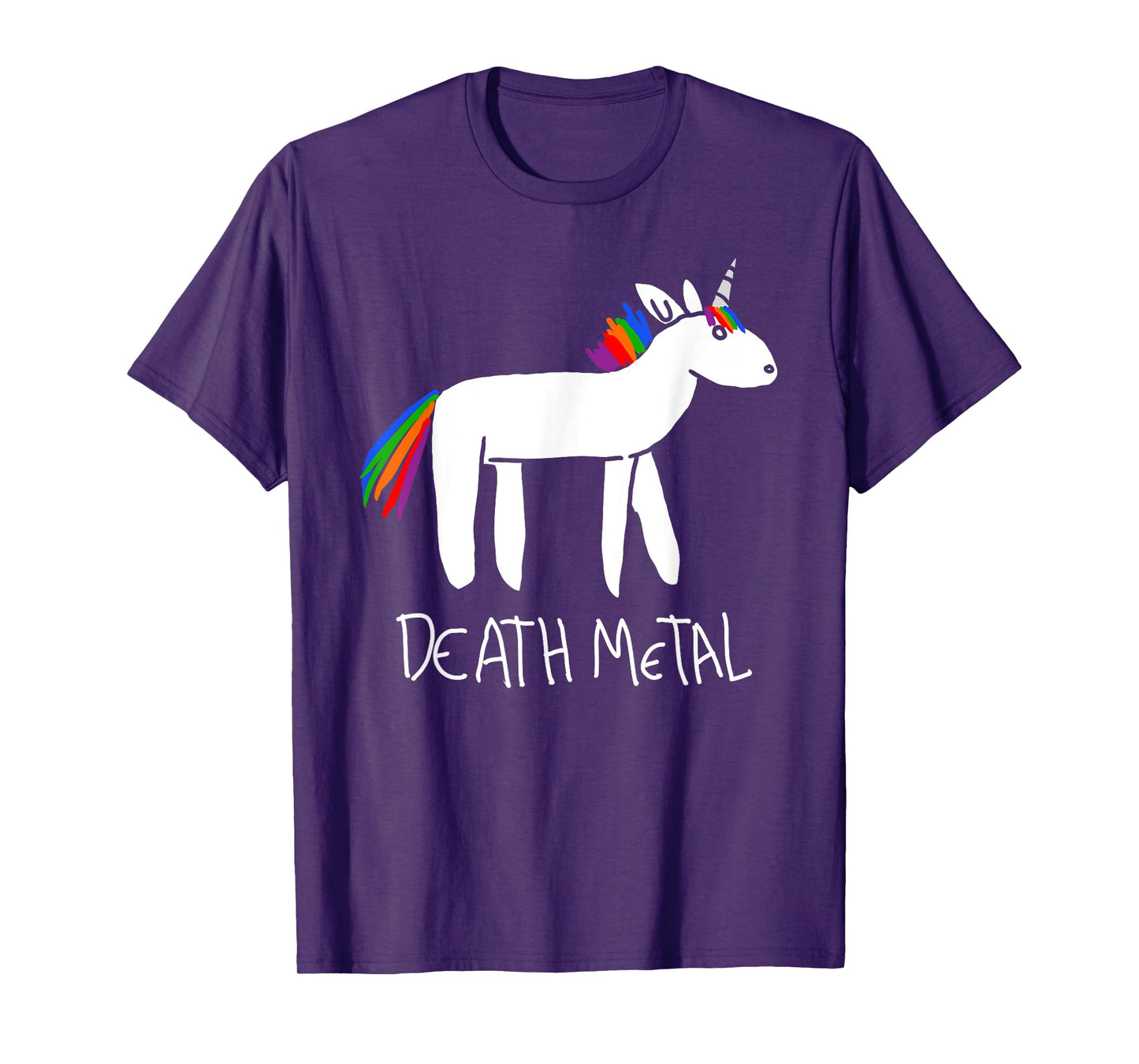 Death Metal Unicorn Funny Goth Kidcore Meme Sarcastic Ironic T-Shirt