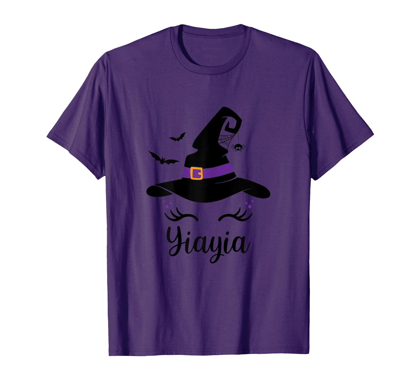 Unicorn Design With Halloween Witch Hat Yiayia Halloween T-Shirt