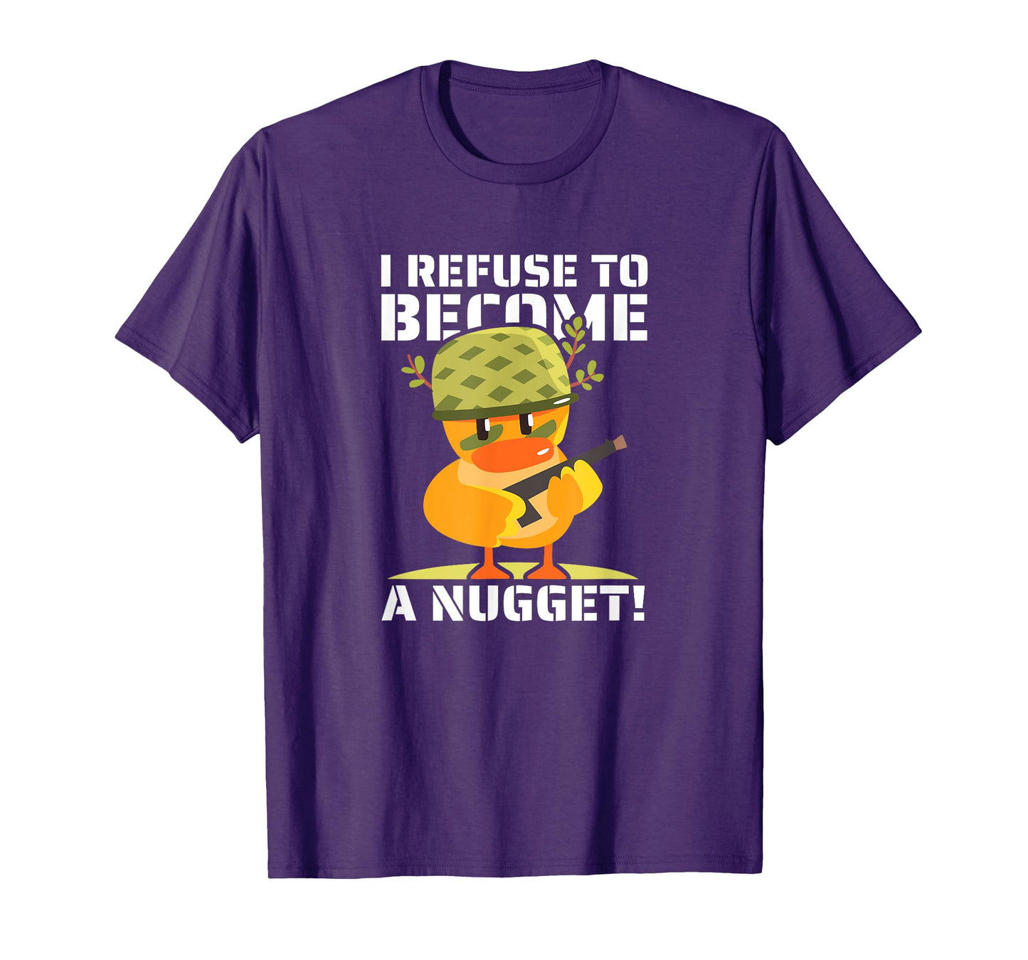 I Refuse To Become a Nugget! Kawaii Armed Chicken Hilarious T-Shirt