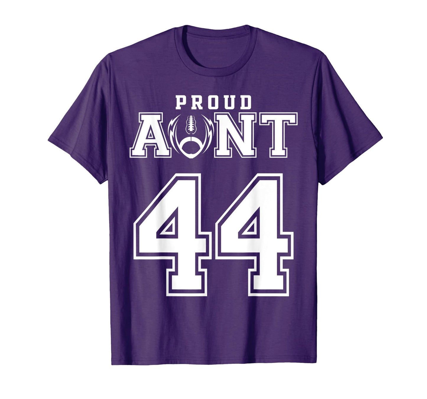 Custom Proud Football Aunt Number 44 Personalized For Women T-Shirt