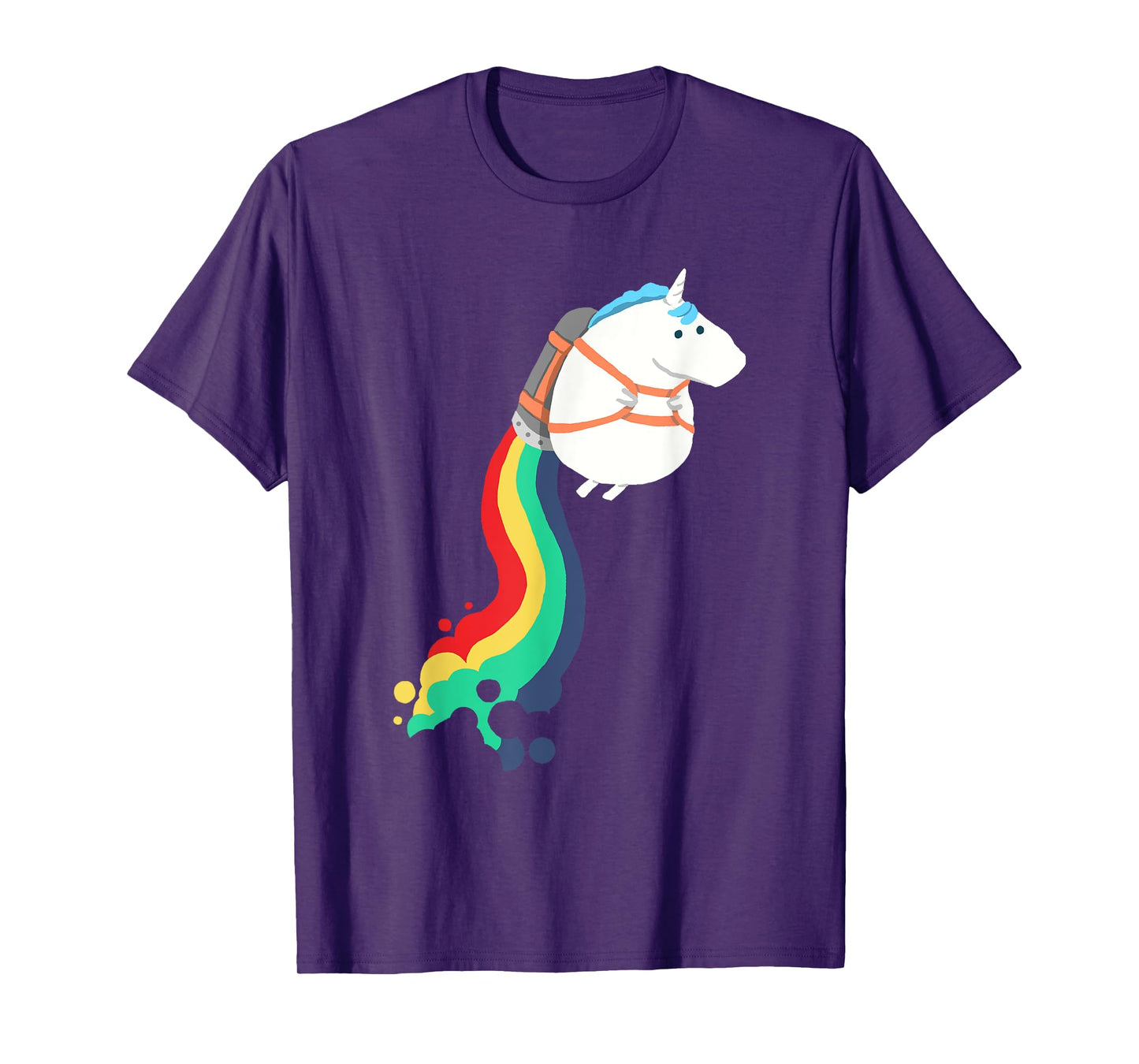 cute funny unicorn on rainbow jetpack graphic T-Shirt