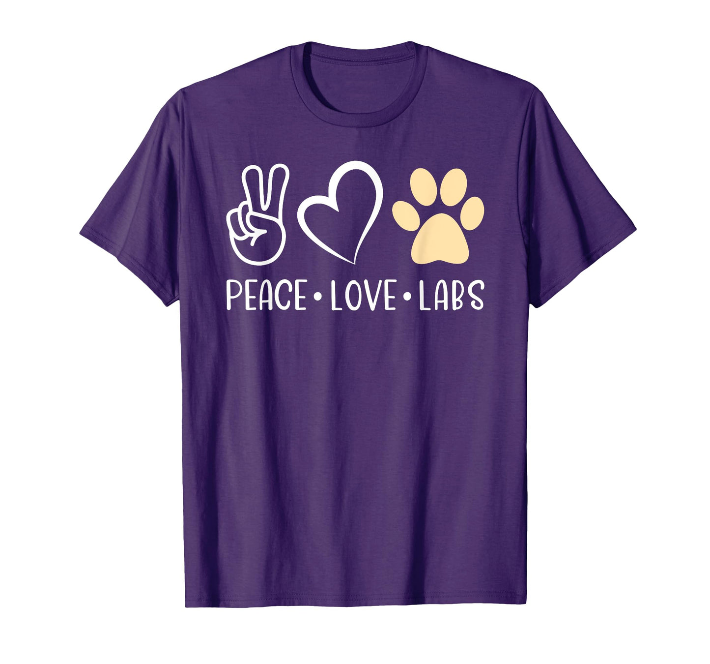 Peace Love Yellow Labs Labrador Lab Mom Valentine's Day T-Shirt