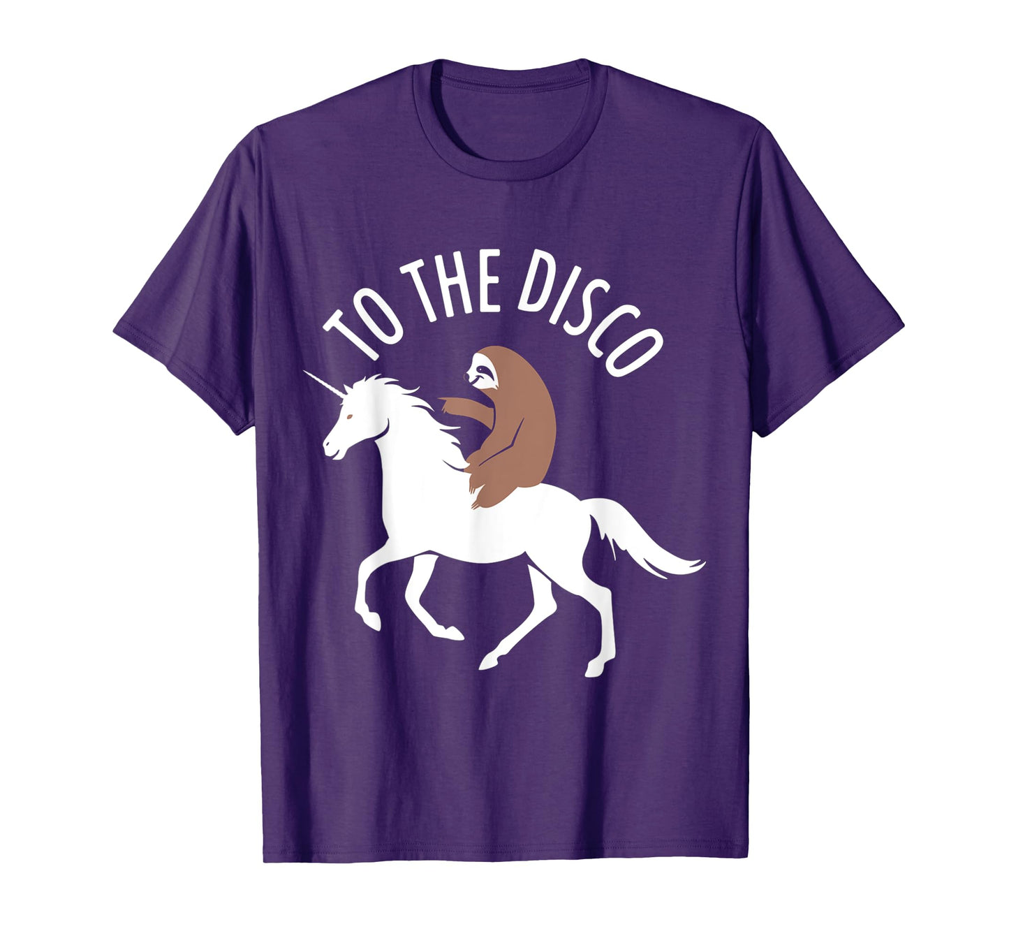 Sloth Riding Unicorn To The Disco Funny T-Shirt