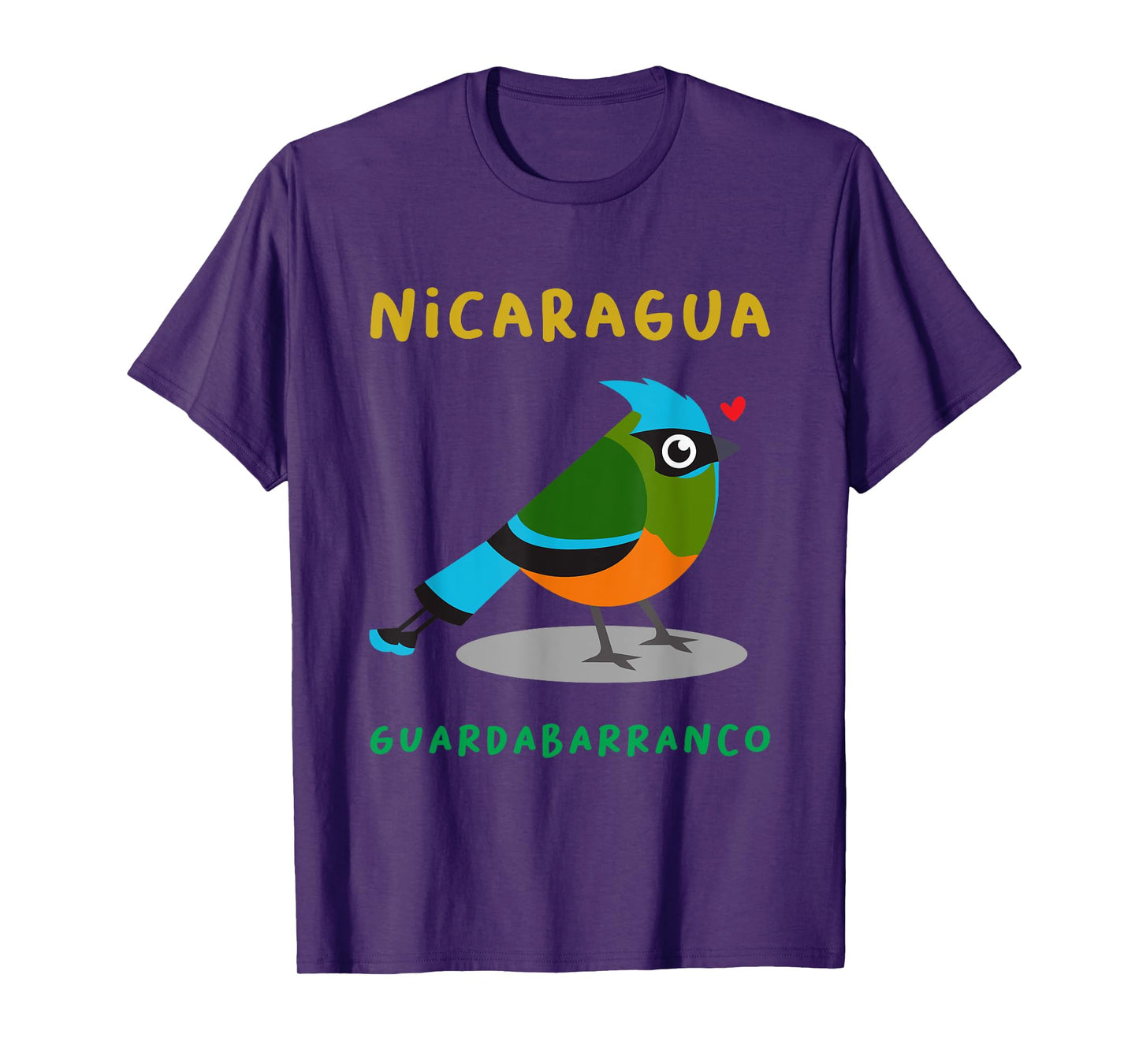 Nicaragua Guardabarranco Colorful national bird shirt T-Shirt
