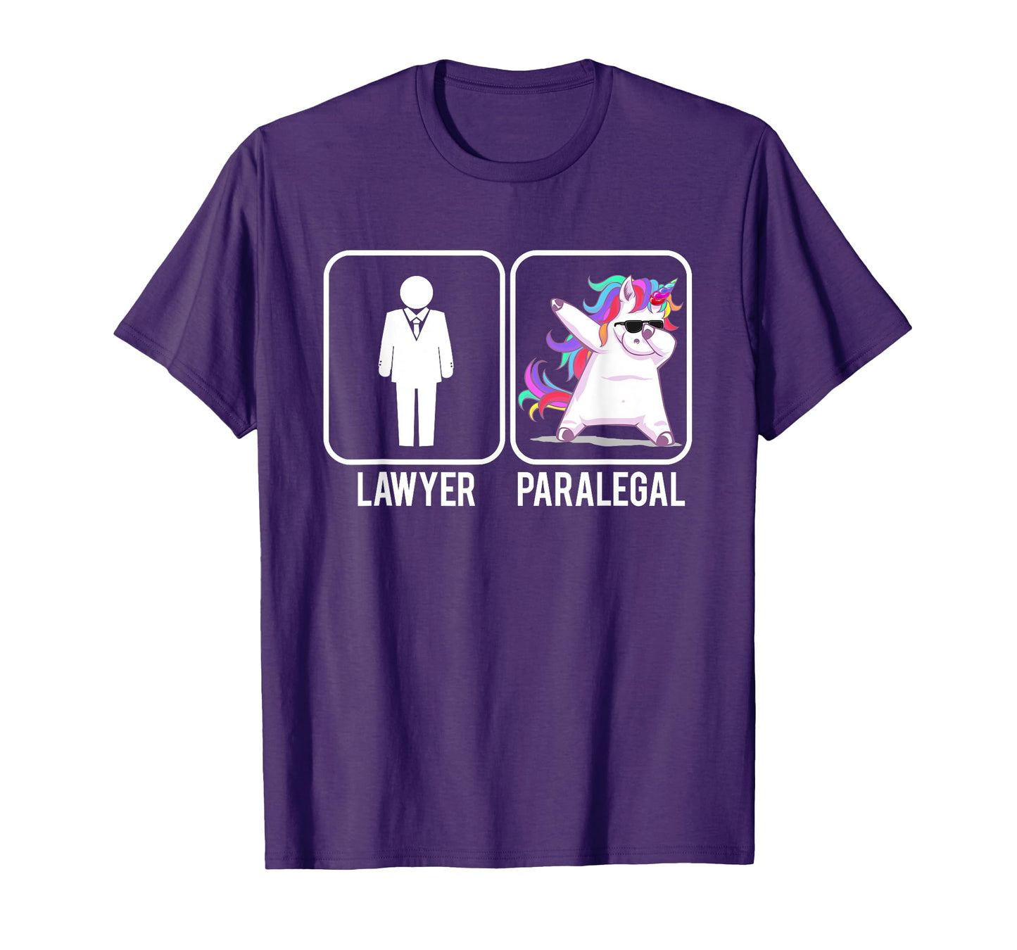 Funny Lawyer Paralegal Dabbing Unicorn Legal Law Firm T-Shirt