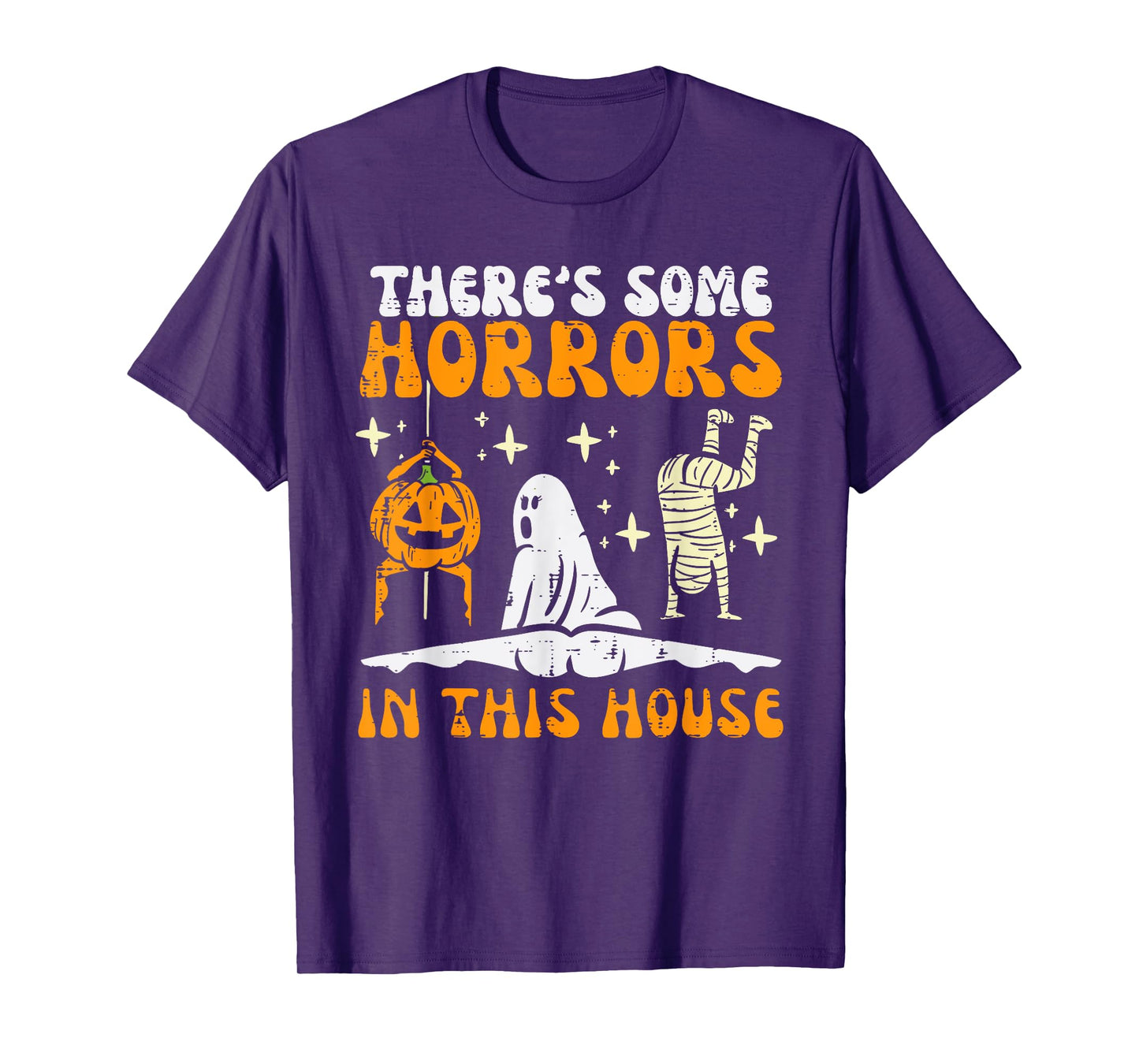 There's Some Horrors in This House Funny Horror Characters T-Shirt