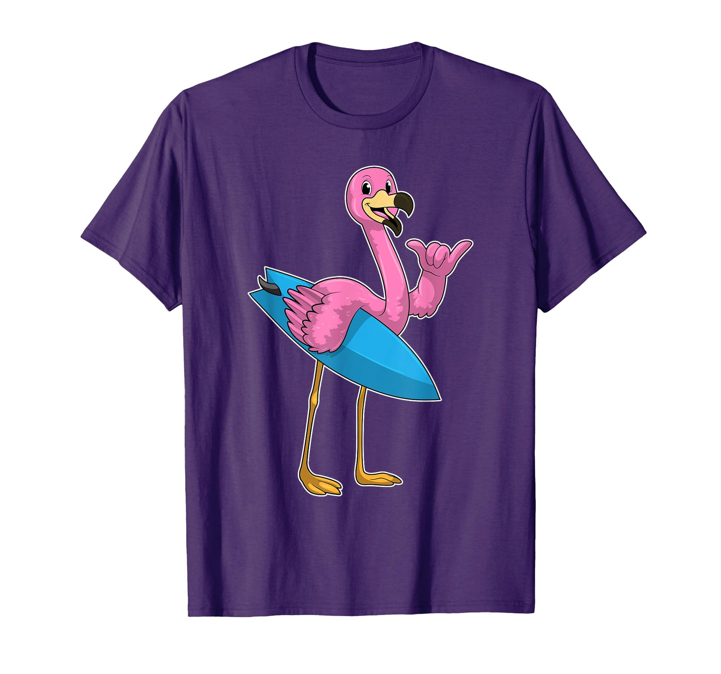 Flamingo Surfing Surfboard Summer T-Shirt