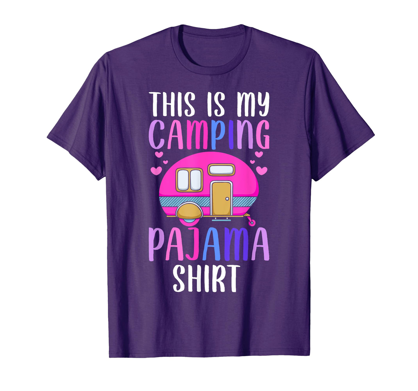 This Is My Camping Pajama Shirt Rv Camper Camping Lover Girl T-Shirt