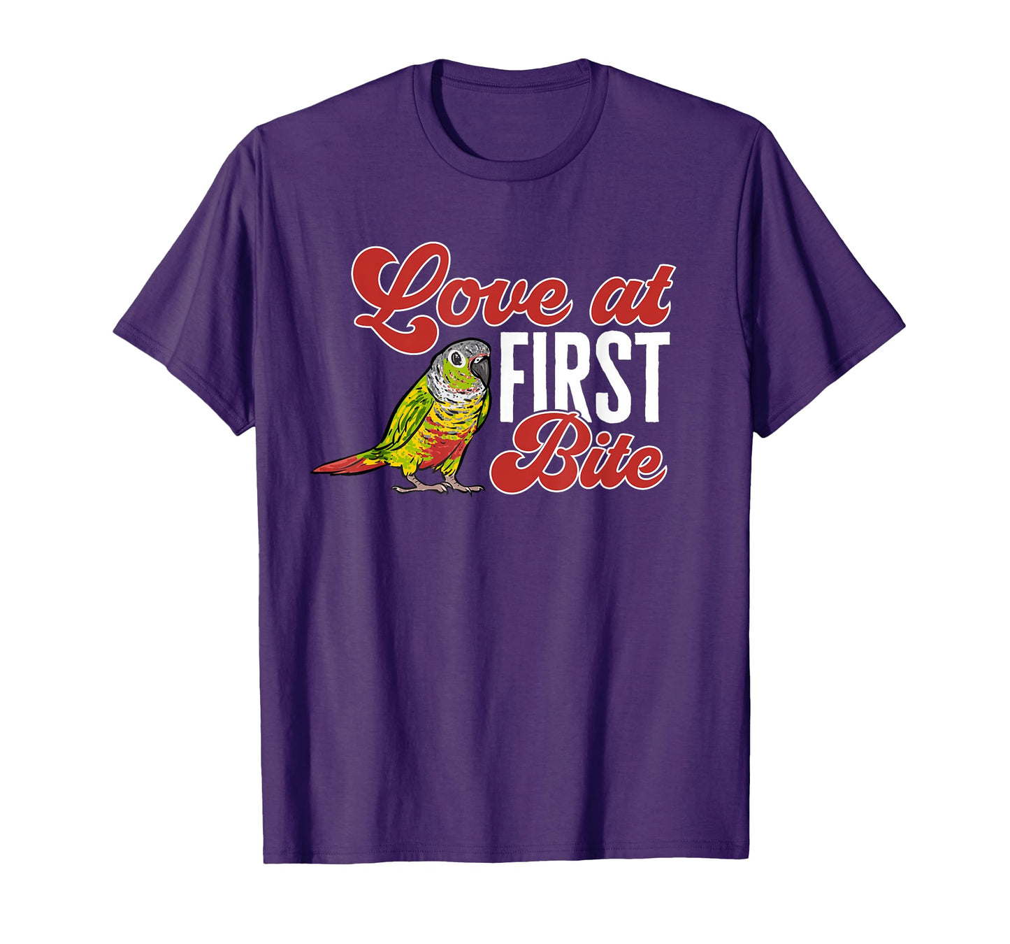 Green Cheek Conure Love At First Bite Parrot Bird Conure T-Shirt