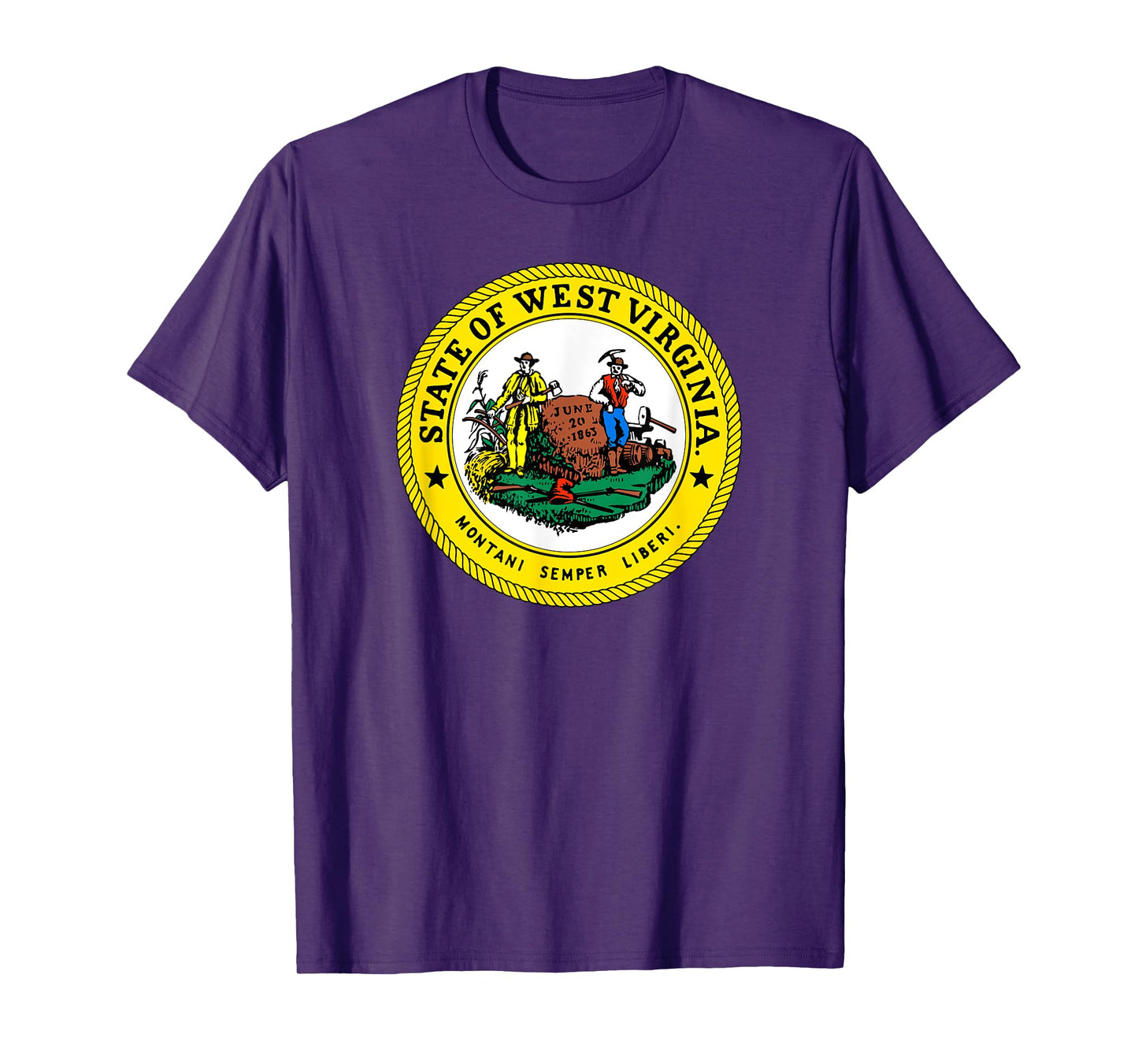 WEST VIRGINIA STATE SEAL FLAG T-Shirt