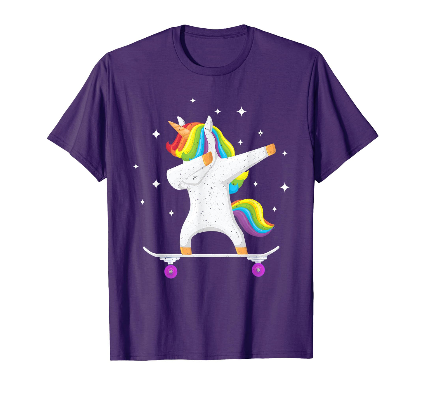 Skateboarding Colorful Unicorn on Skateboard Gift Skater T-Shirt