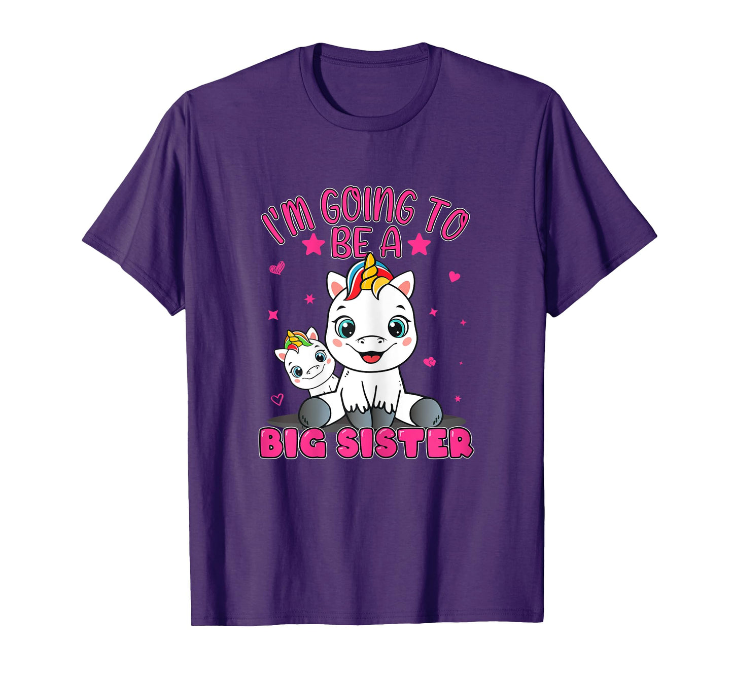 I'm Going To Be A Big Sister Girls' Siblings Unicorn T-Shirt