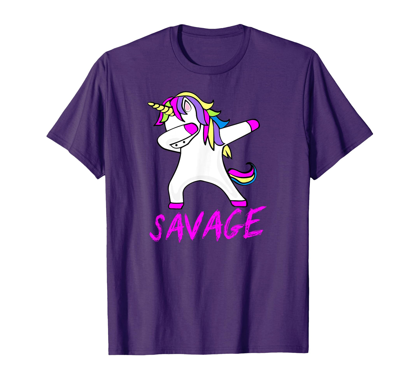 Savage Unicorn Shirt for Youth Adult Women Girls T-Shirt