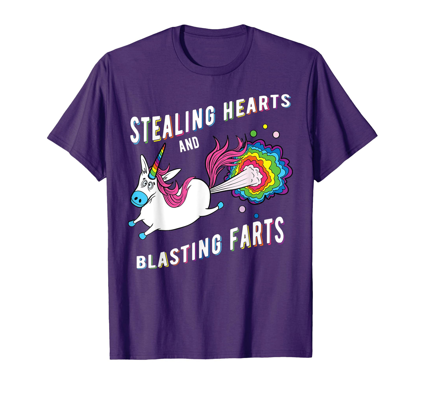 Stealing Hearts And Blasting Farts Unicorn Valentines Gift T-Shirt