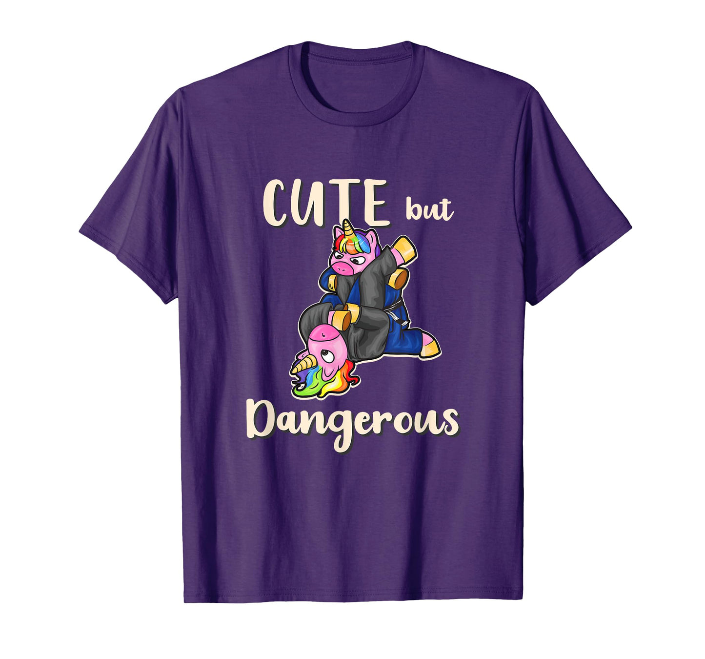 Cute But Dangerous Unicorn Shirt Funny Jiu Jitsu MMA T-Shirt