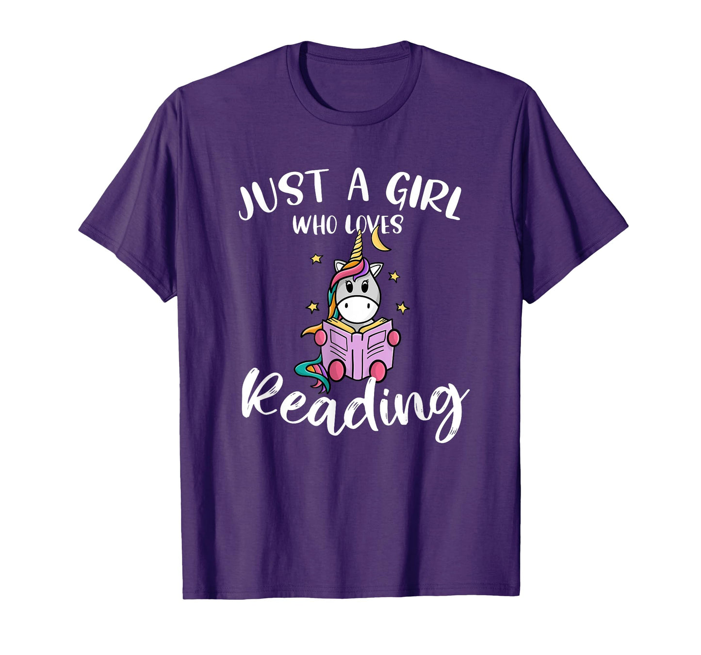 Just a Girl Who Loves Reading: Funny unicorn and book lovers T-Shirt