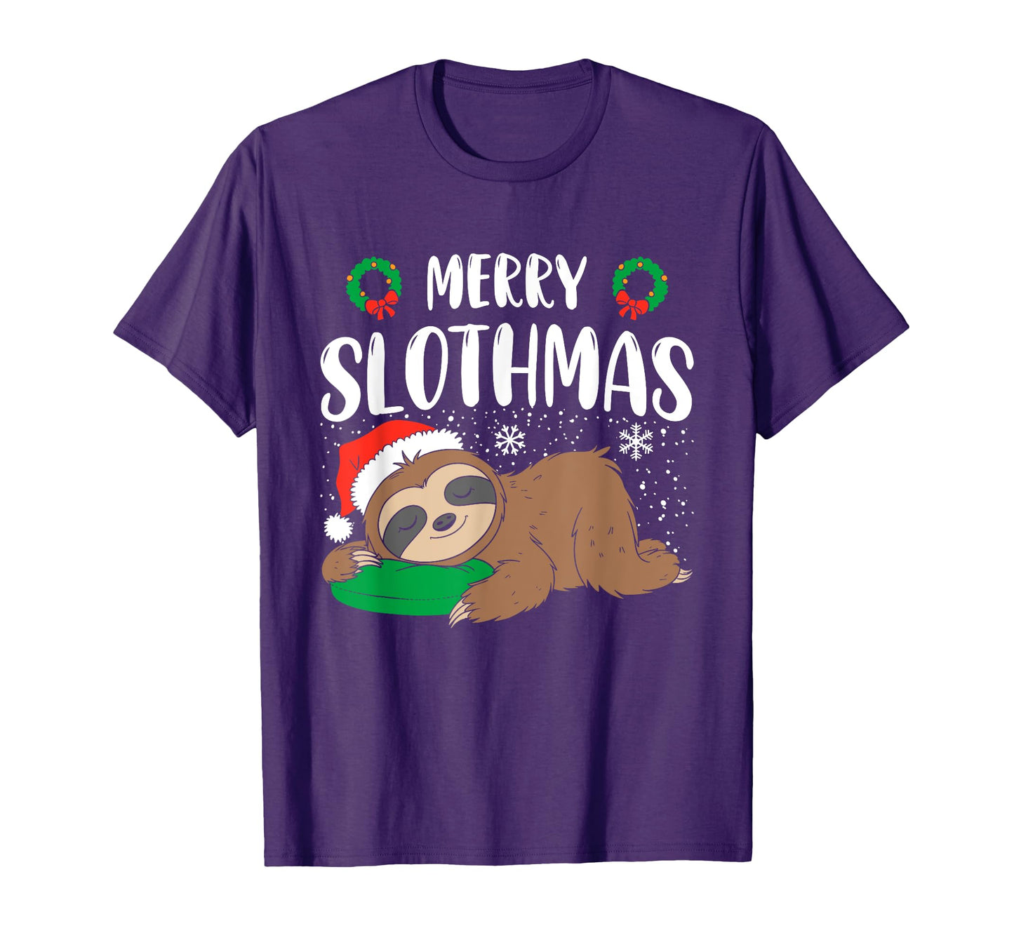 Merry Slothmas Christmas Pajama for Sloth Lovers T-Shirt