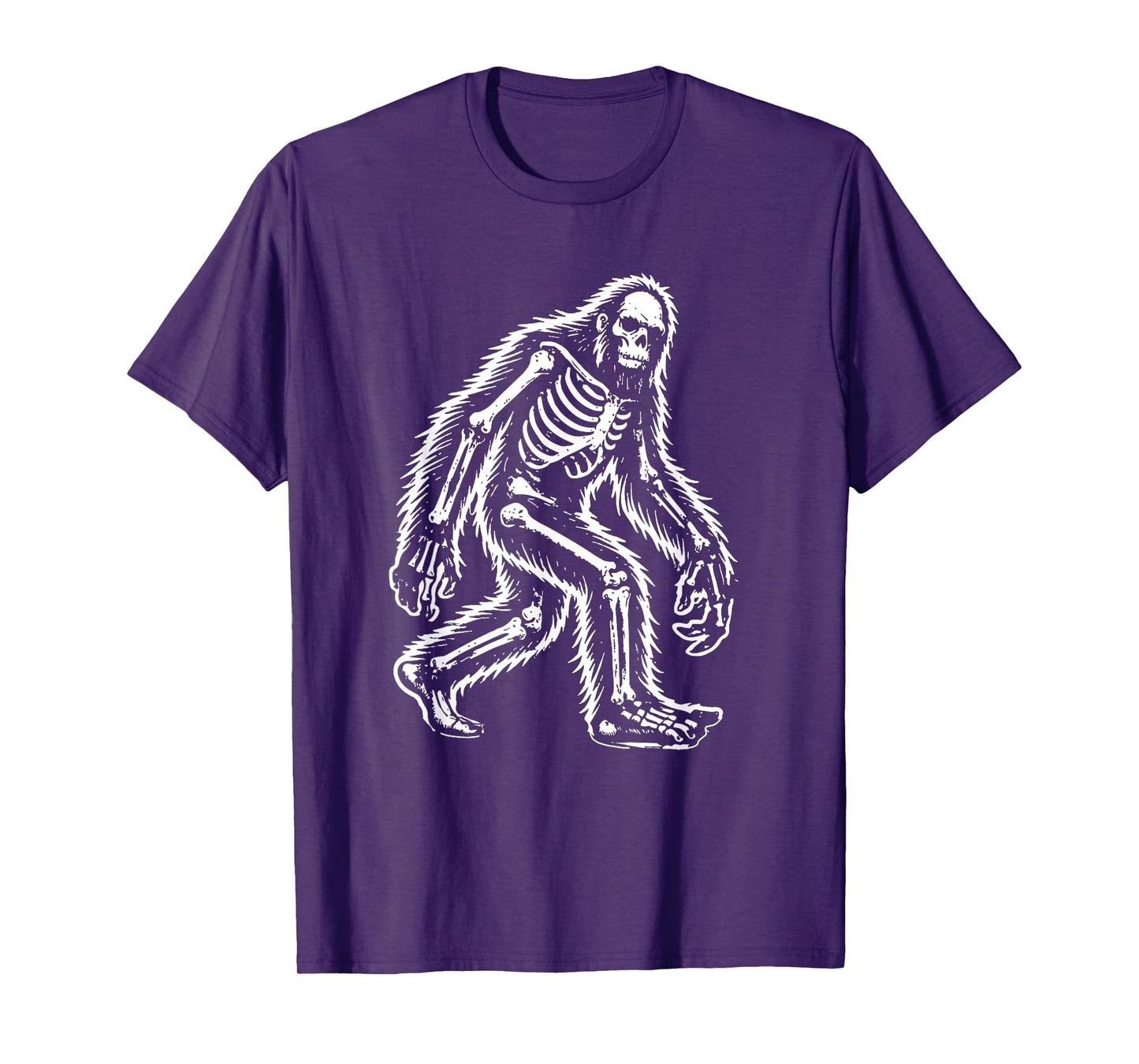 Funny Bigfoot Sasquatch Halloween skeleton men kids T-Shirt