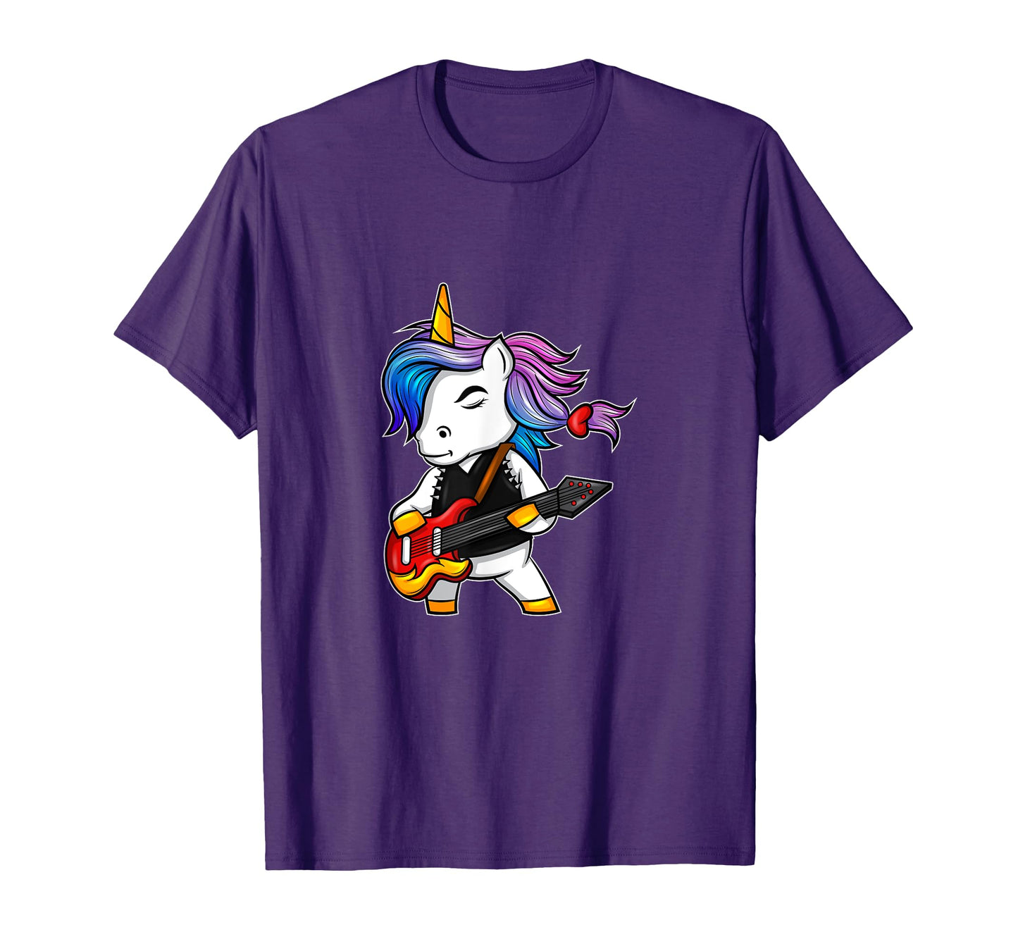 Cool rock and roll unicorn with guitar for rock fans T-Shirt