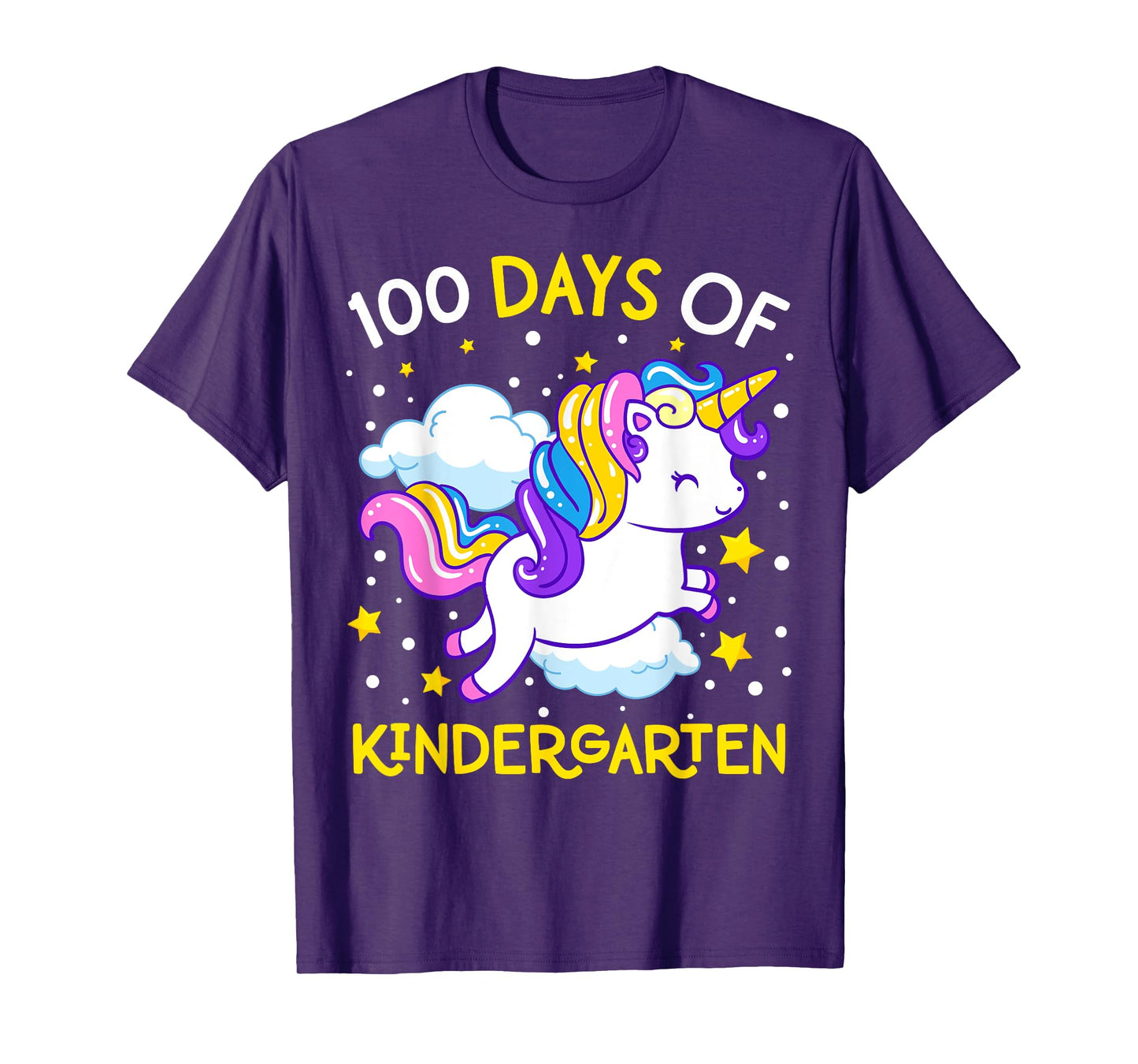 100 Days of Kindergarten Unicorn Girls 100 Days of School T-Shirt