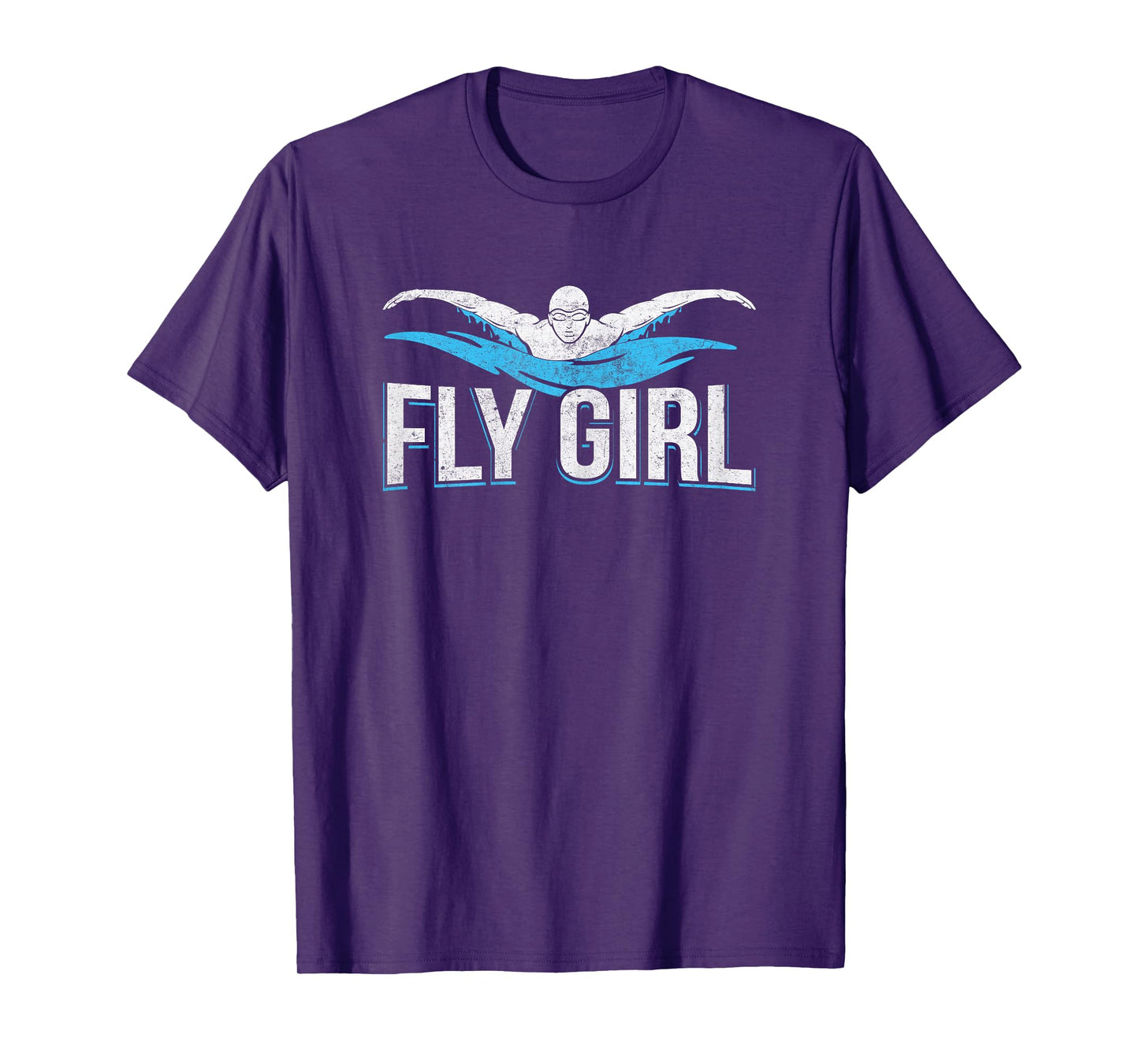 Fly Girl Swim Butterfly Swimmer Swimming Team Novelty T-Shirt