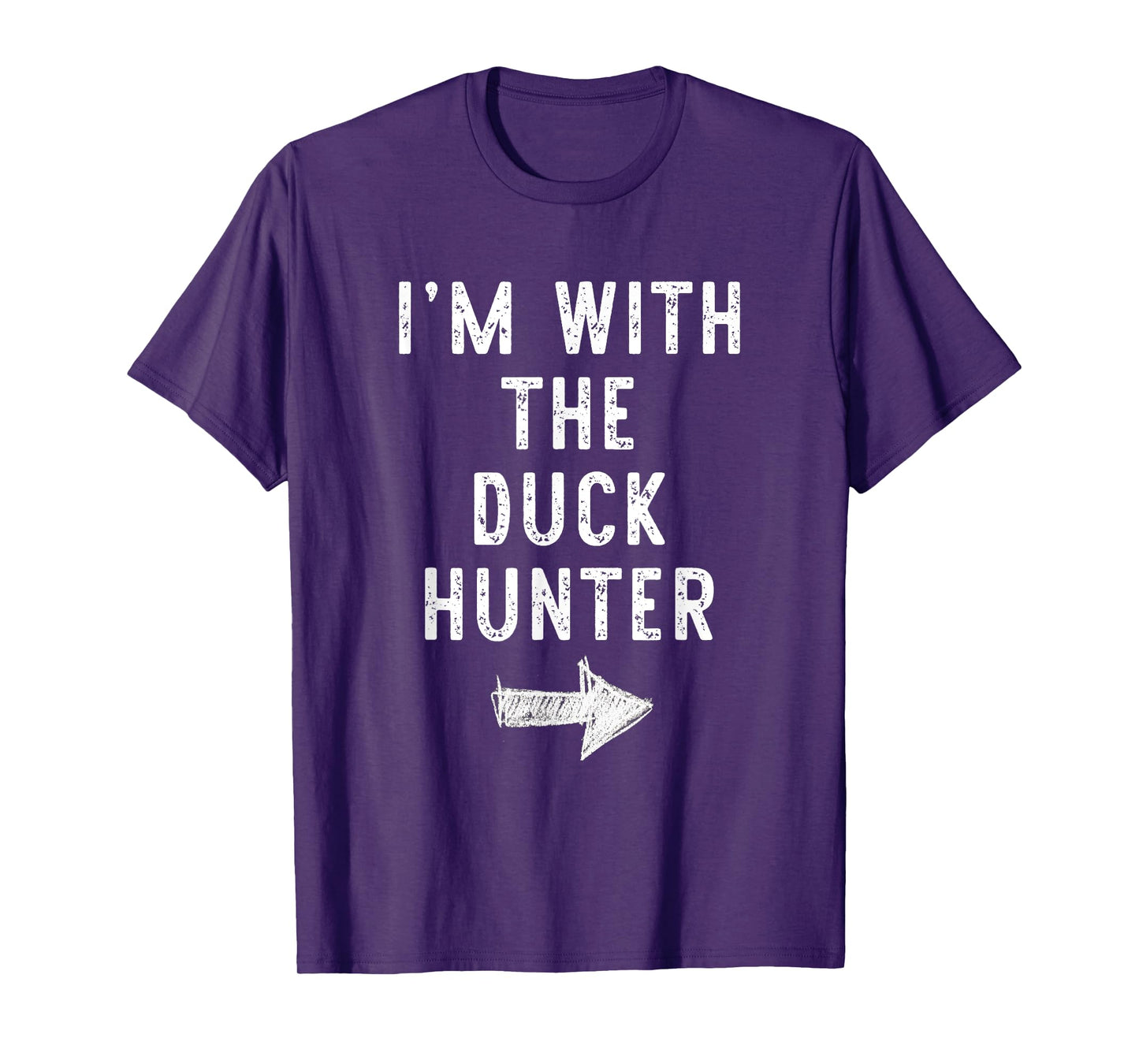 I'm With The Duck Hunter Costume Halloween Matching Couple T-Shirt