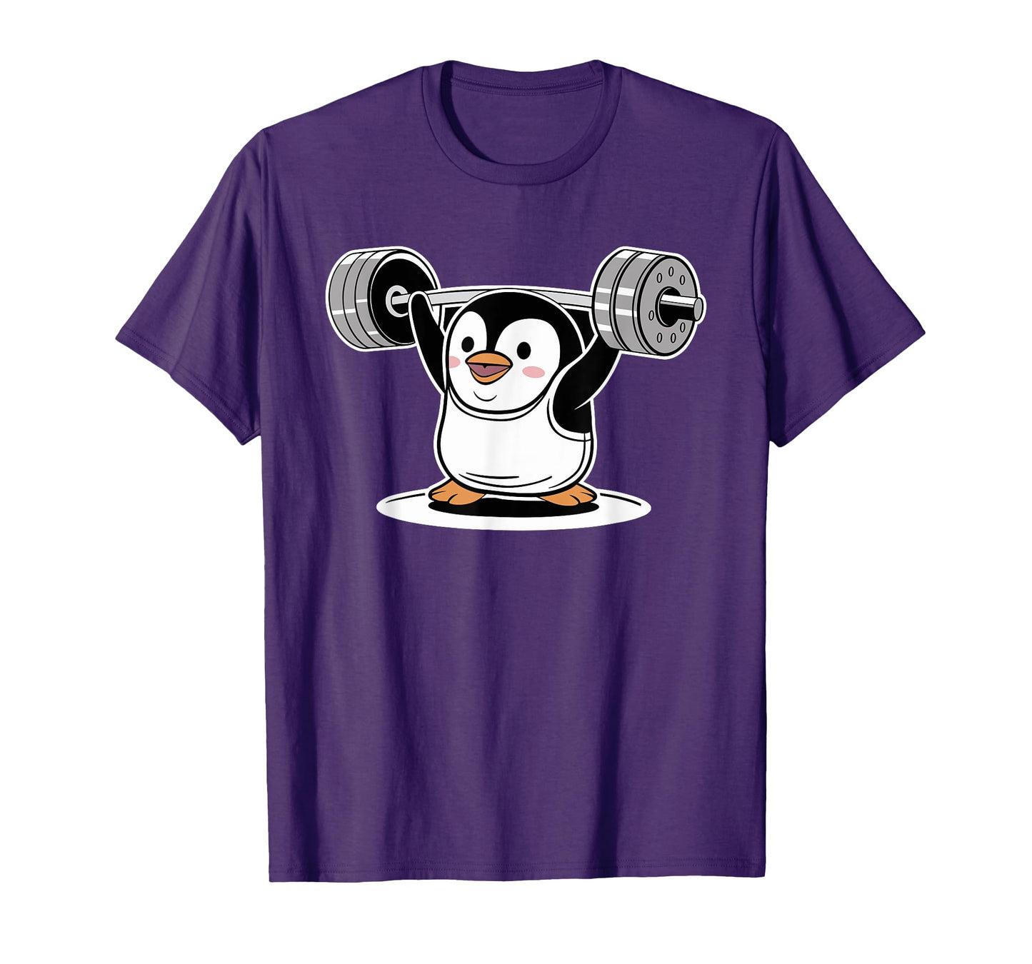 Cute Penguin Weightlifting Fitness Sport Gym Weightlifter T-Shirt