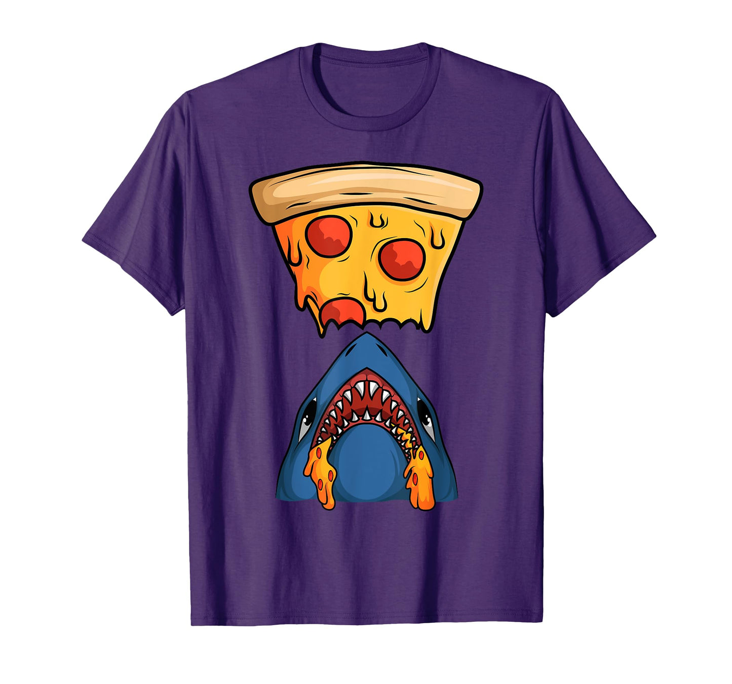 Cool Pizza Round Pizzetta Lover Shark Fan Pizzaiolo Pizzeria T-Shirt