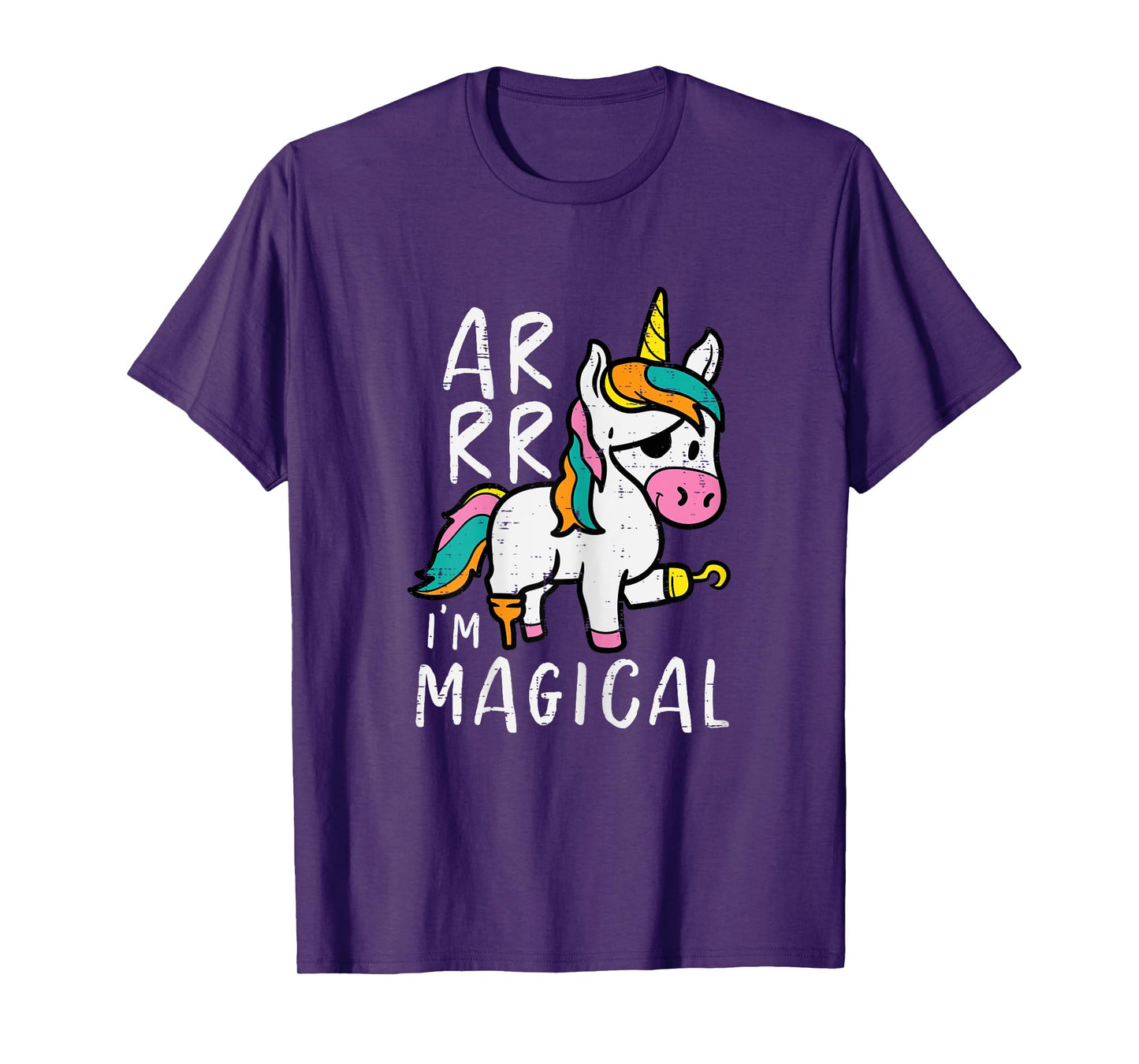 Pirate Unicorn Arrr Im Magical Halloween Toddler Girls Kids T-Shirt