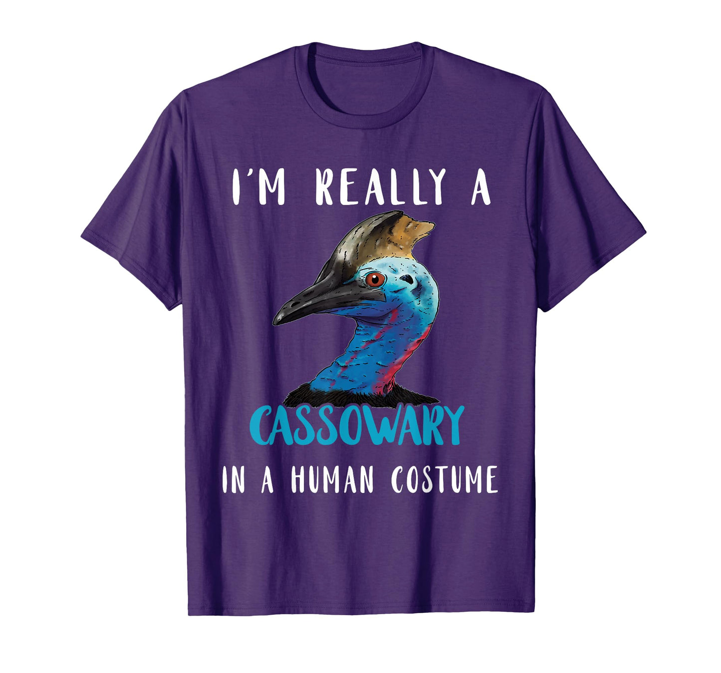 Cassowary In Human Costume Casque Cassowary Lover Birds T-Shirt