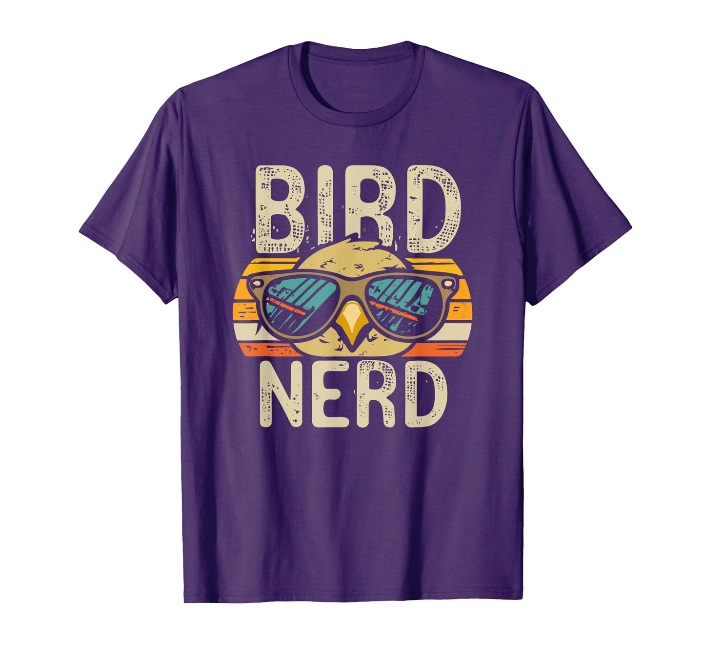 I heart Birds Funny Bird Nerd Vintage Retro Sunset Cute T-Shirt