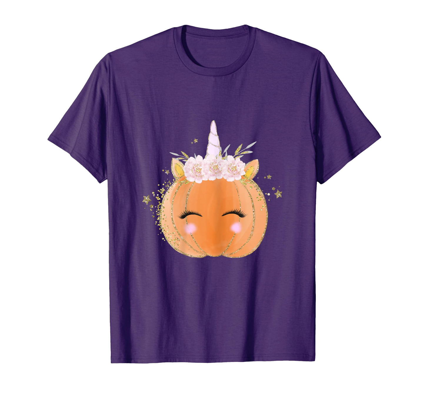 Unicorn Pumpkin Costume Halloween Gift Girls Kid Women Men T-Shirt