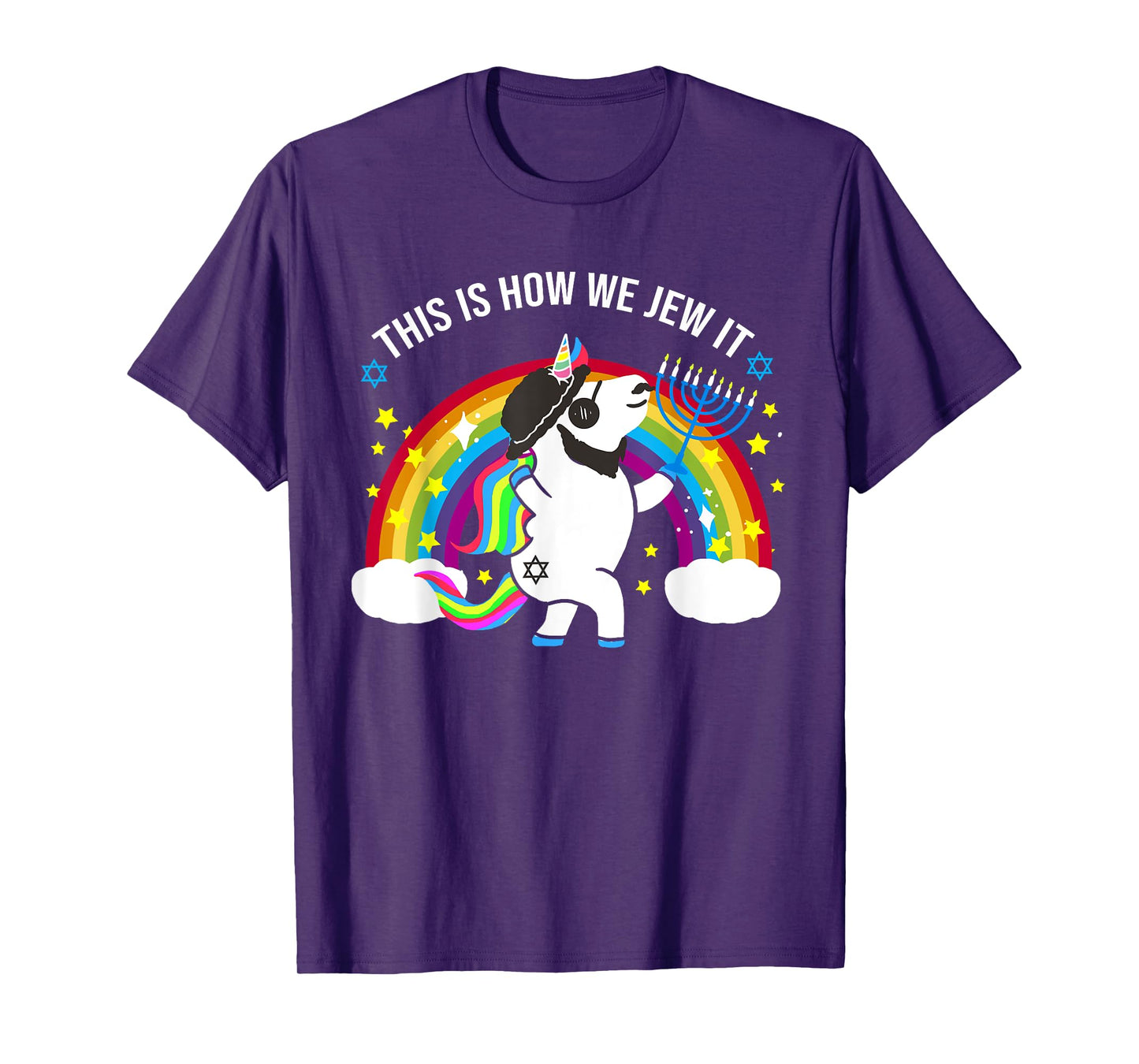 Jewnicorn Shirt - This is how we Jew it - Hanukkah Holiday T-Shirt