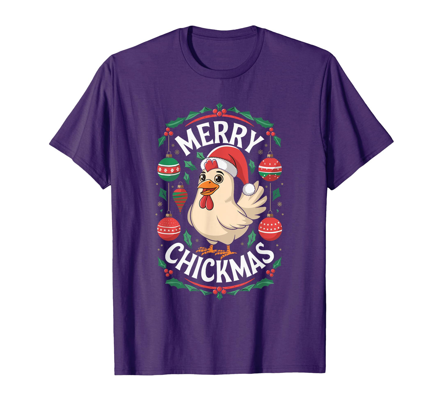 Merry Chickmas Christmas Chicken T-Shirt