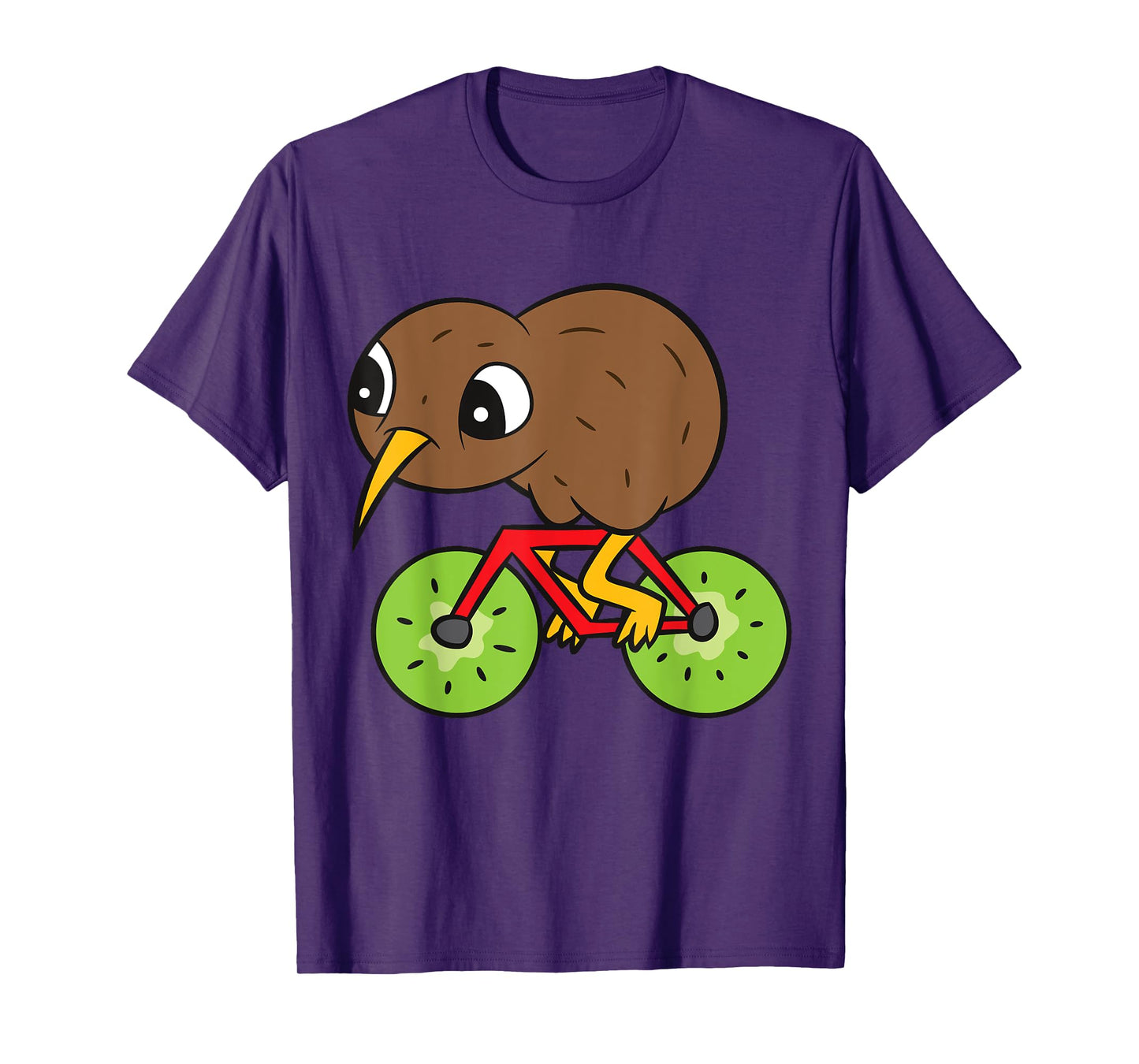 Kiwi Bird On Kiwi Bicycle Kawaii Kiwi T-Shirt