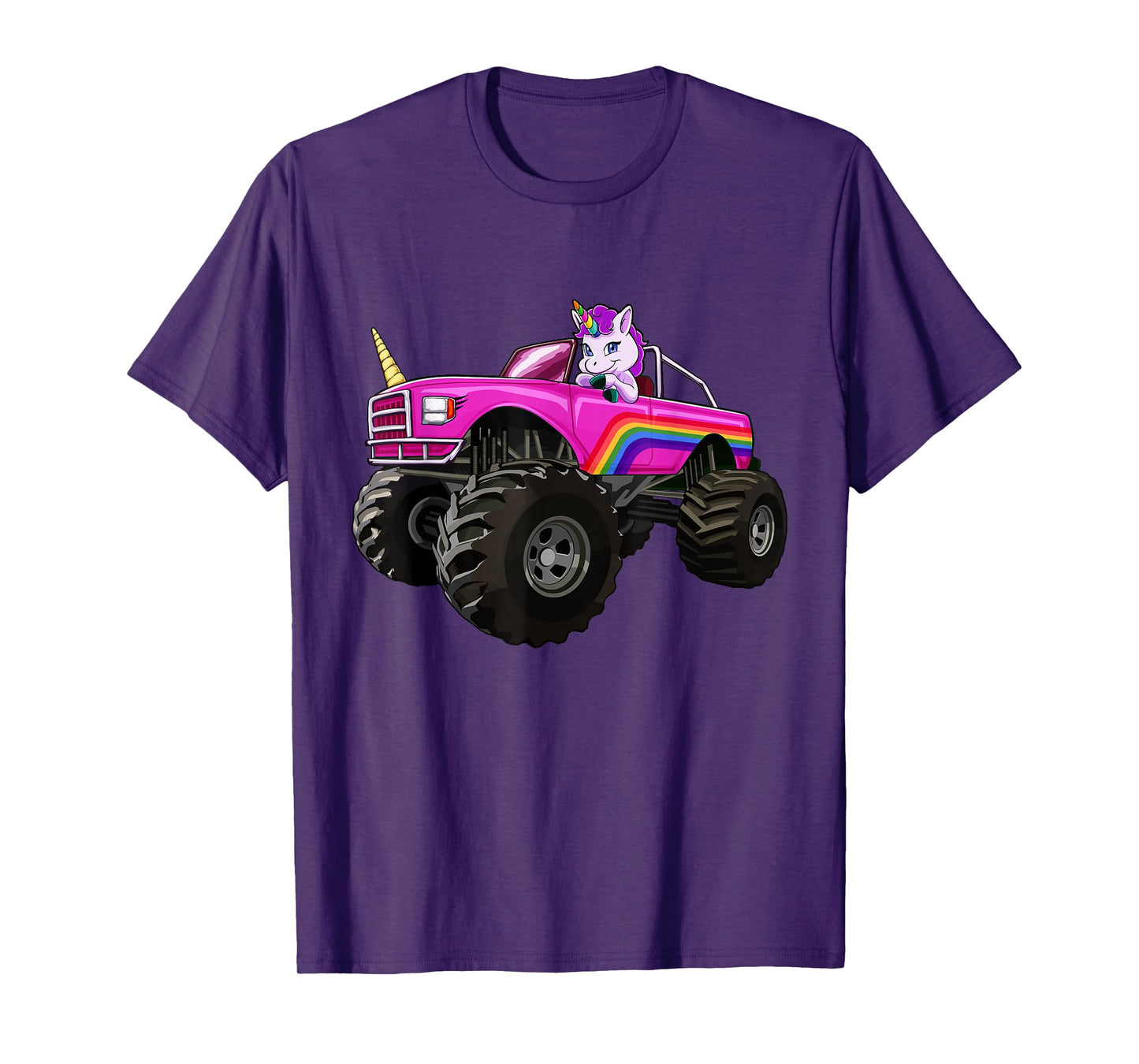 Monster Truck Unicorn T Shirt Women Kids Girl Party Gift T-Shirt