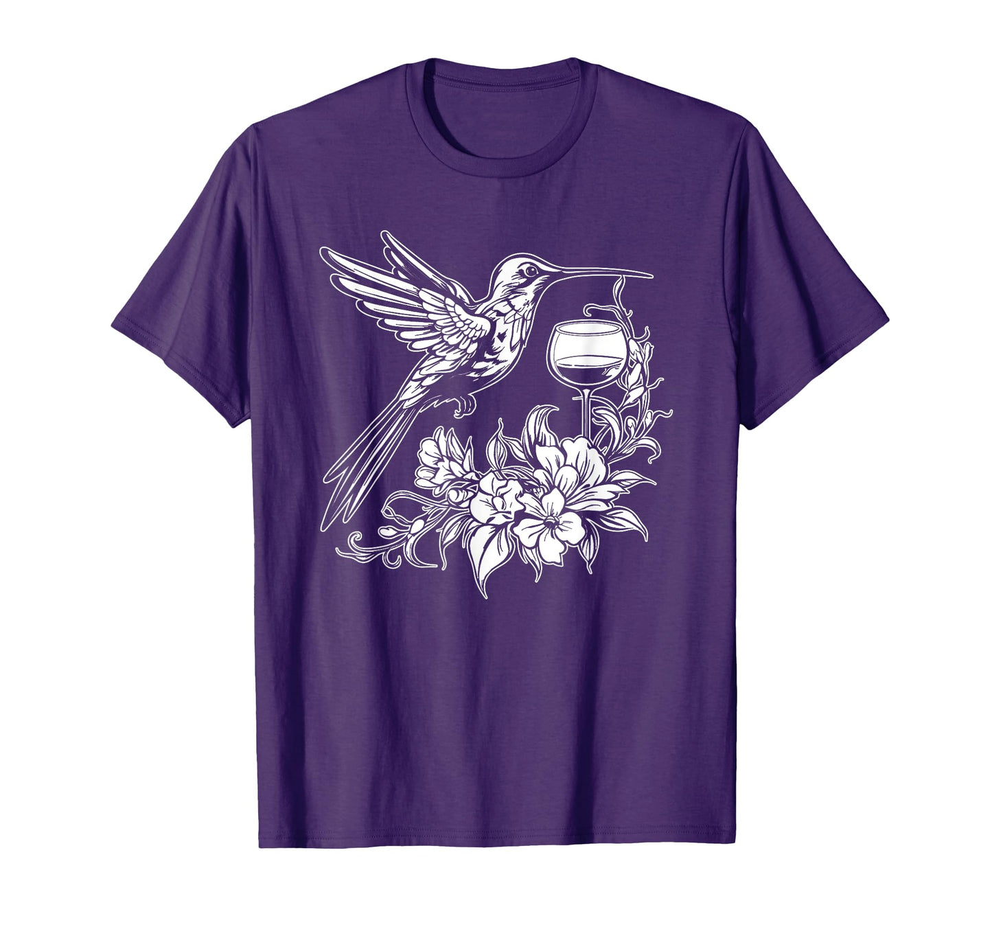 Hummingbird Ornithology Birds Nature Hummingbird Wine Glass T-Shirt